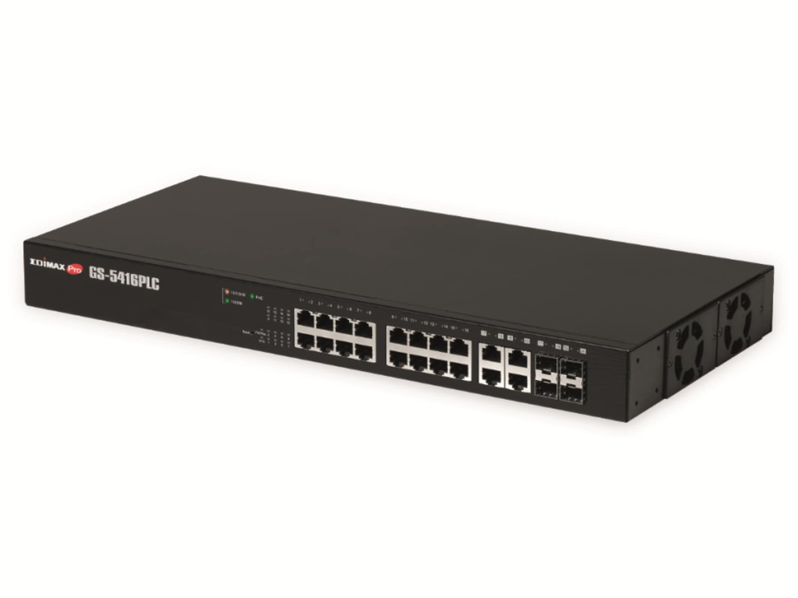 Edimax Gigabit-Switch GS-5416PLC, 16-port, PoE+, Long-Range