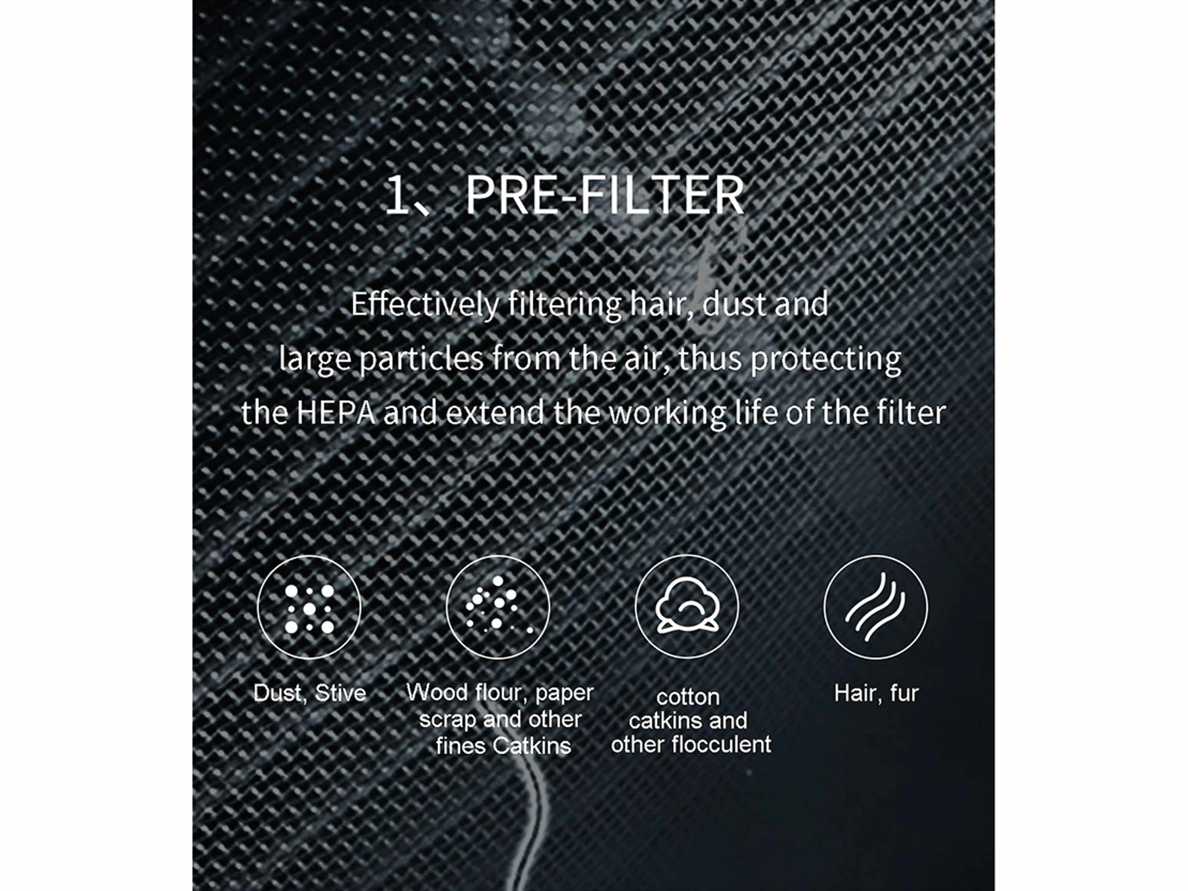 TREBS Luftreinigerfilter 49201, HEPA H13 Filter