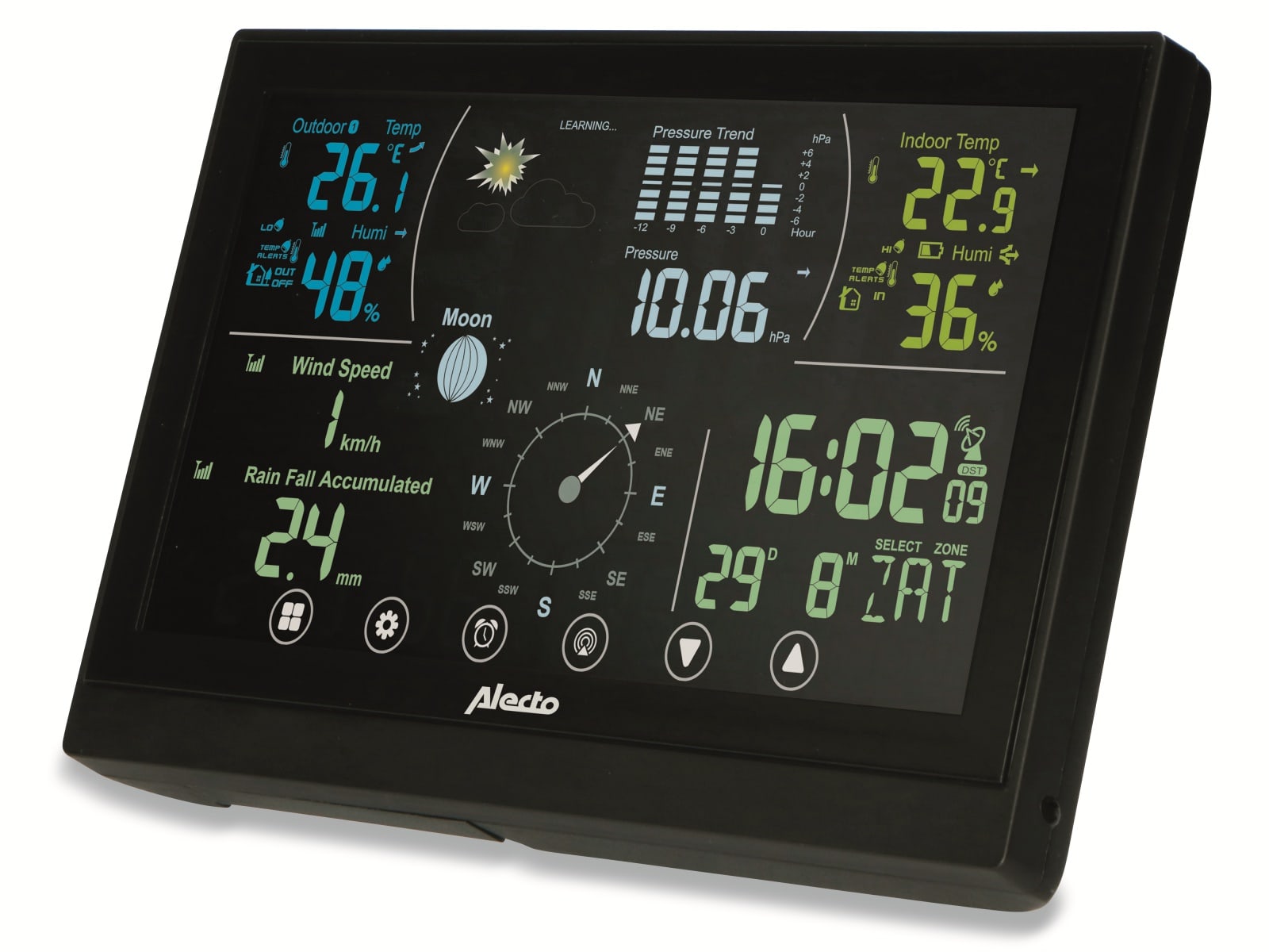 ALECTO Wetterstation WS-3850, schwarz