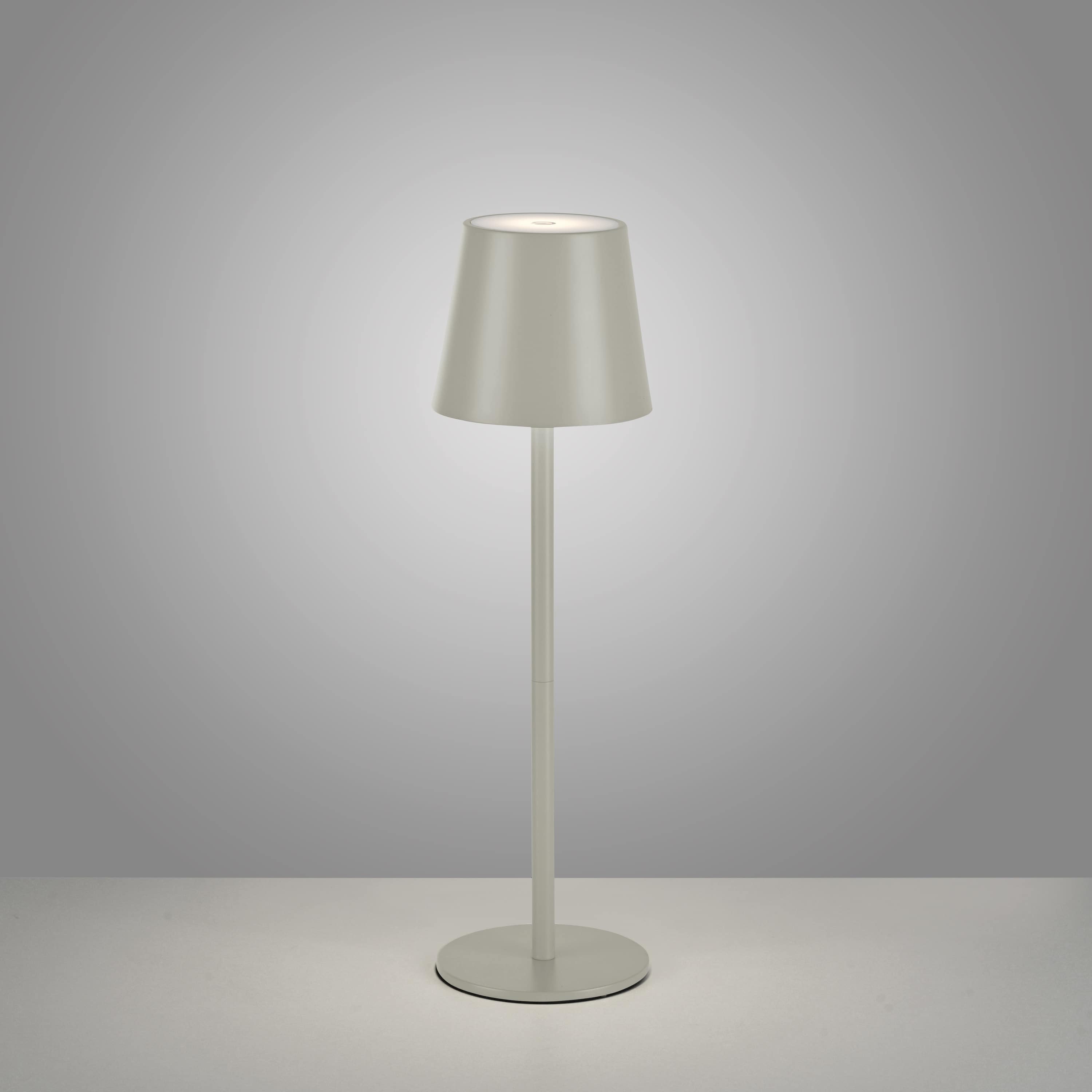 JUST LIGHT LED-Akku-Tischleuchte 19250-40 grau-beige, 2,5 W, 320 lm, 3000 K, IP54