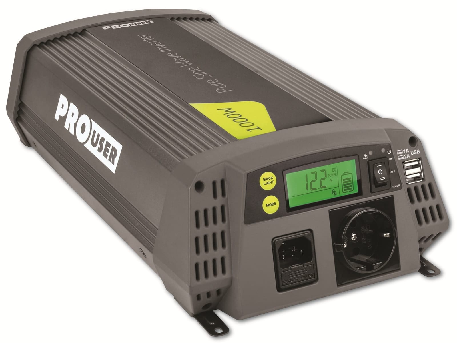 PROUSER Spannungswandler PRO USER PSI1000TX, DC/AC, 12V auf 230V, 1000W