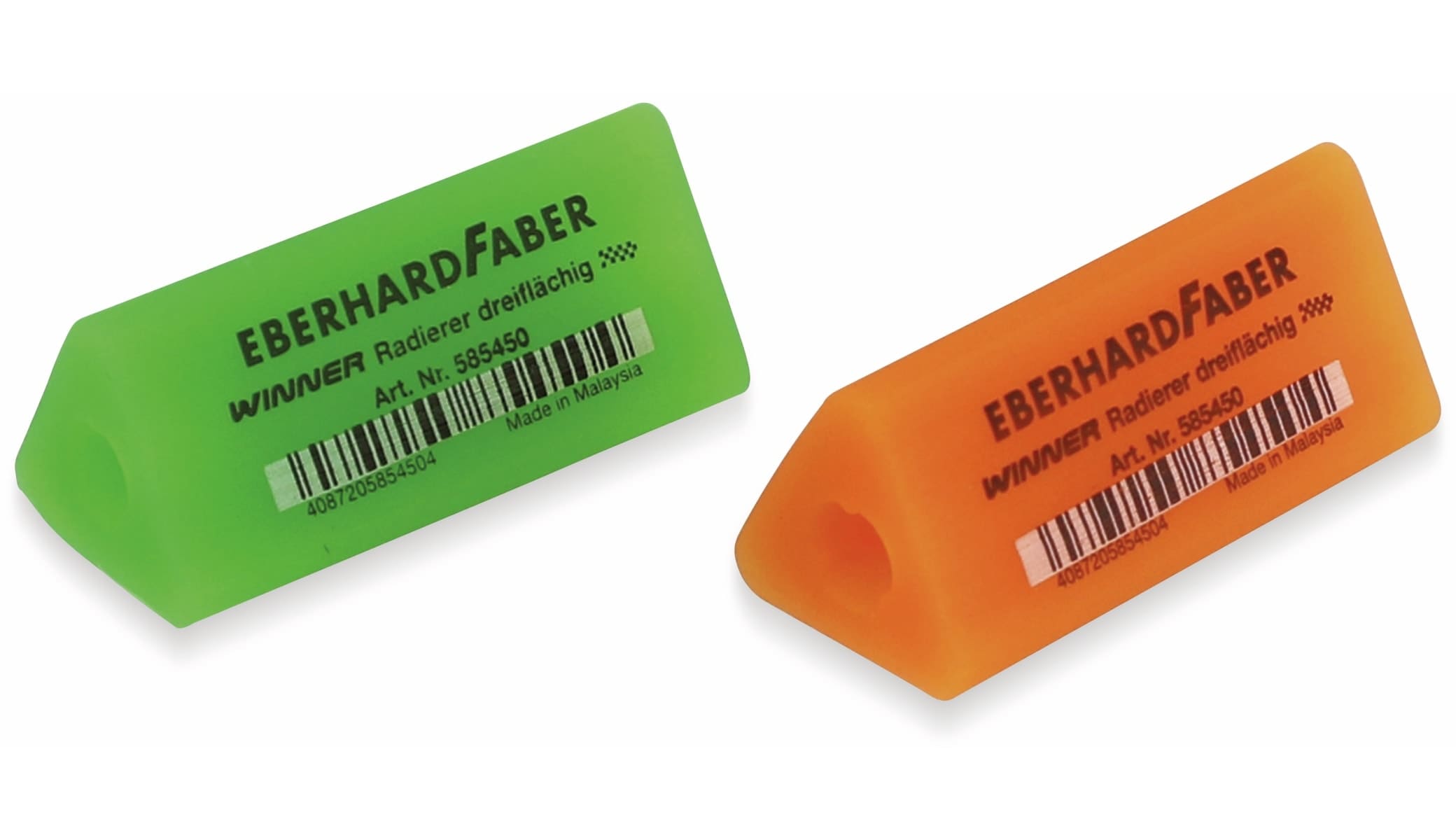 EBERHARD FABER Radierer Winner neonfarben, 2 Stück, 585494