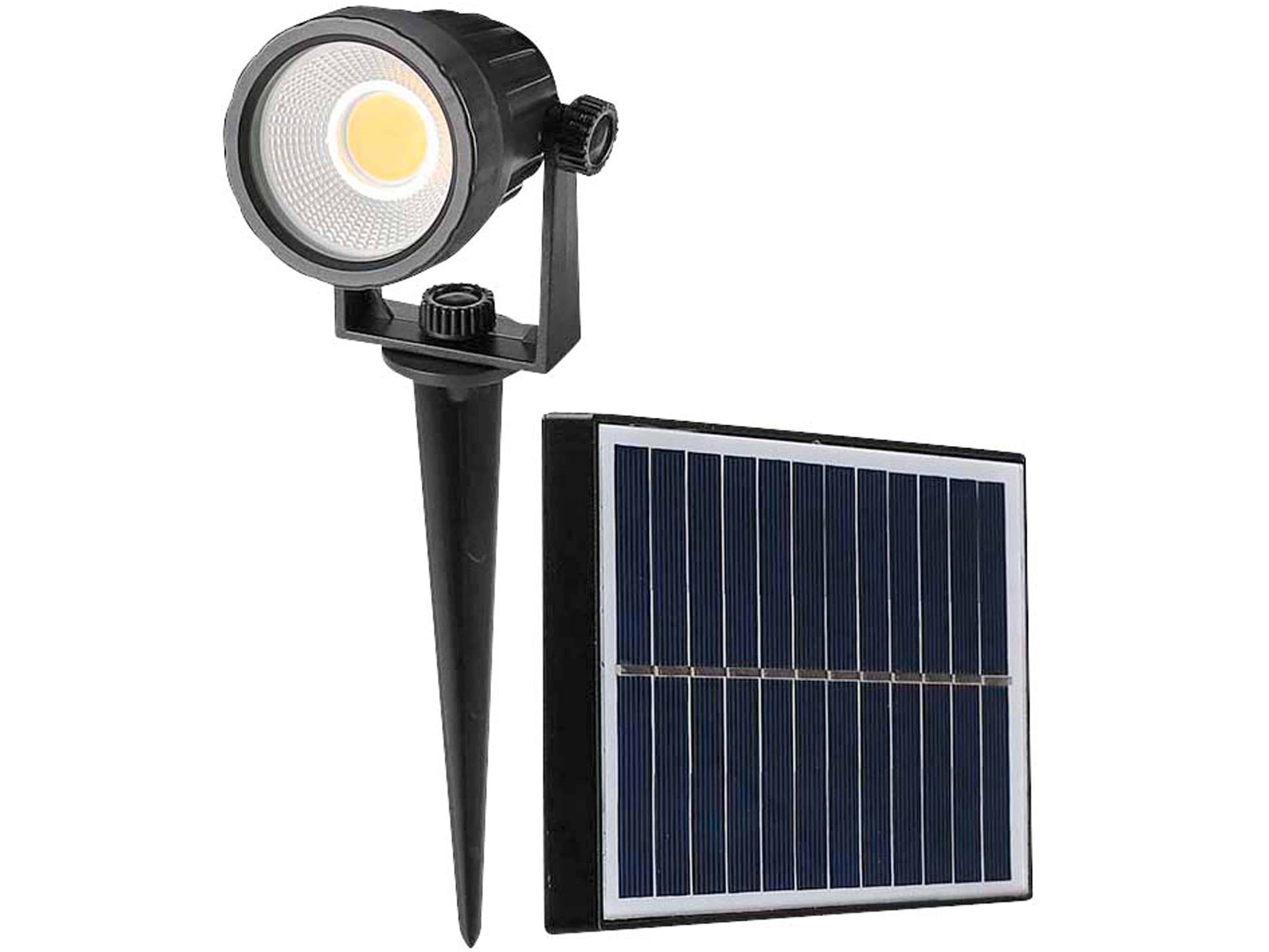 V-TAC Solar LED-Gartenleuchte VT-952, 2 W, 6400 K, IP65, schwarz