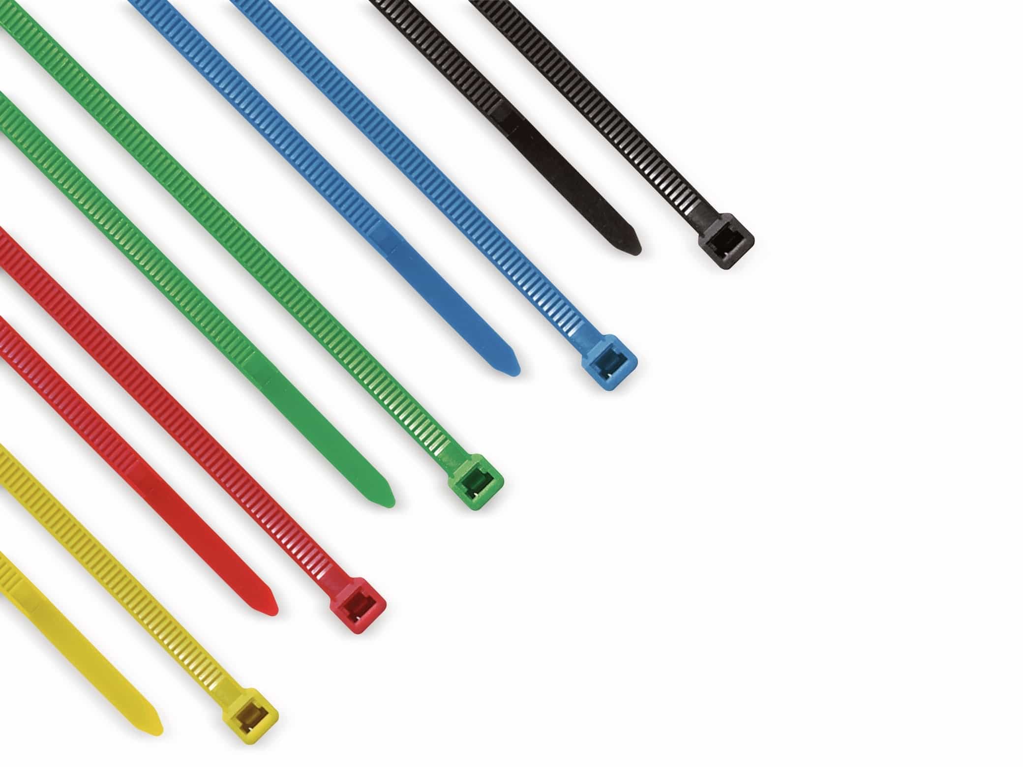 Kabelbinder farbig sortiert, 4,8x200 mm, 50 Stück