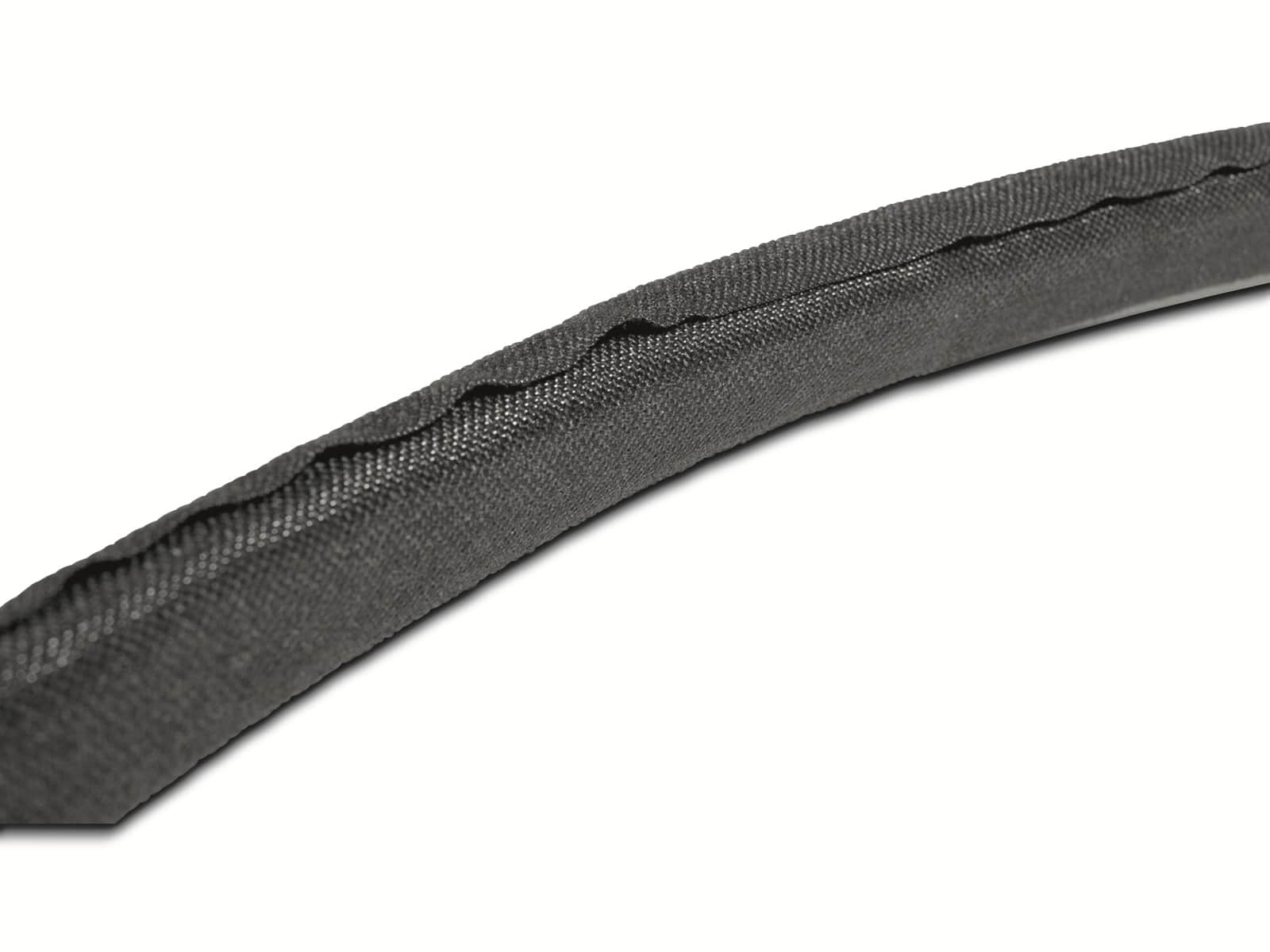 HELLERMANNTYTON Gewebeschlauch, selbstschließend, 170-01012, Twist-In08, schwarz, 5 Meter