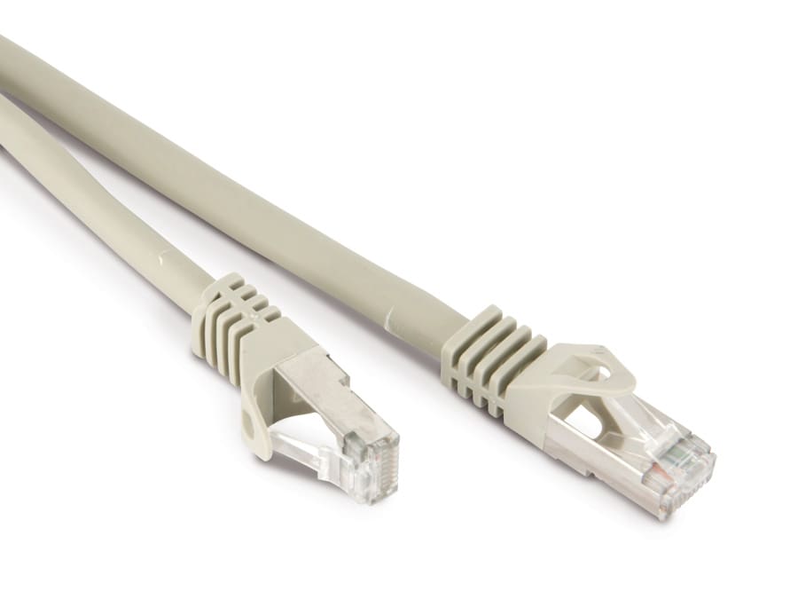 S-IMPULS RJ45 Patchkabel S/FTP (PIMF), m. CAT.7 Rohkabel, 1 m, grau