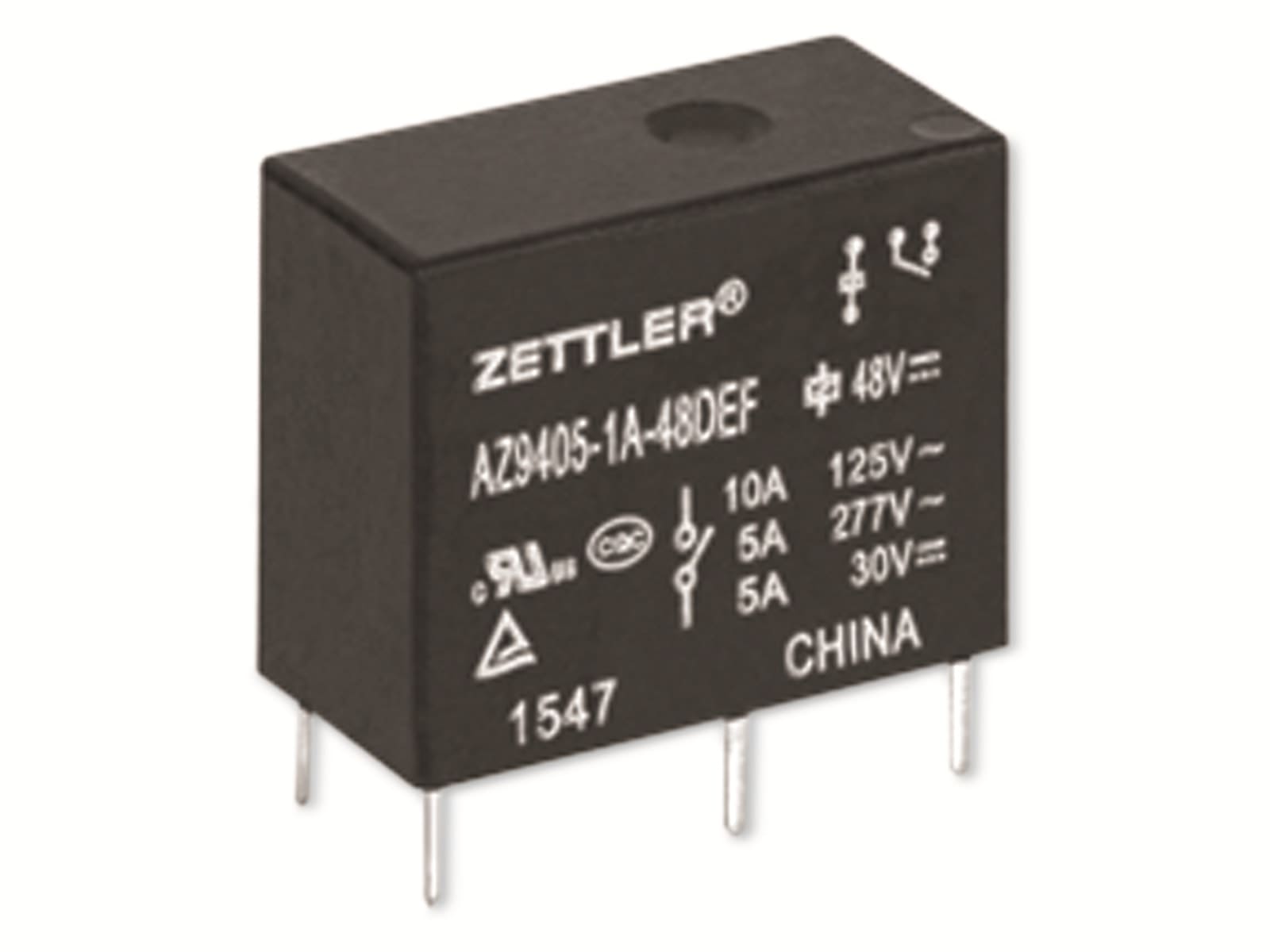 ZETTLER Printrelais, AZ9405-1A-12DSEF, 12V, 1 Schließer, 30V/DC, THT