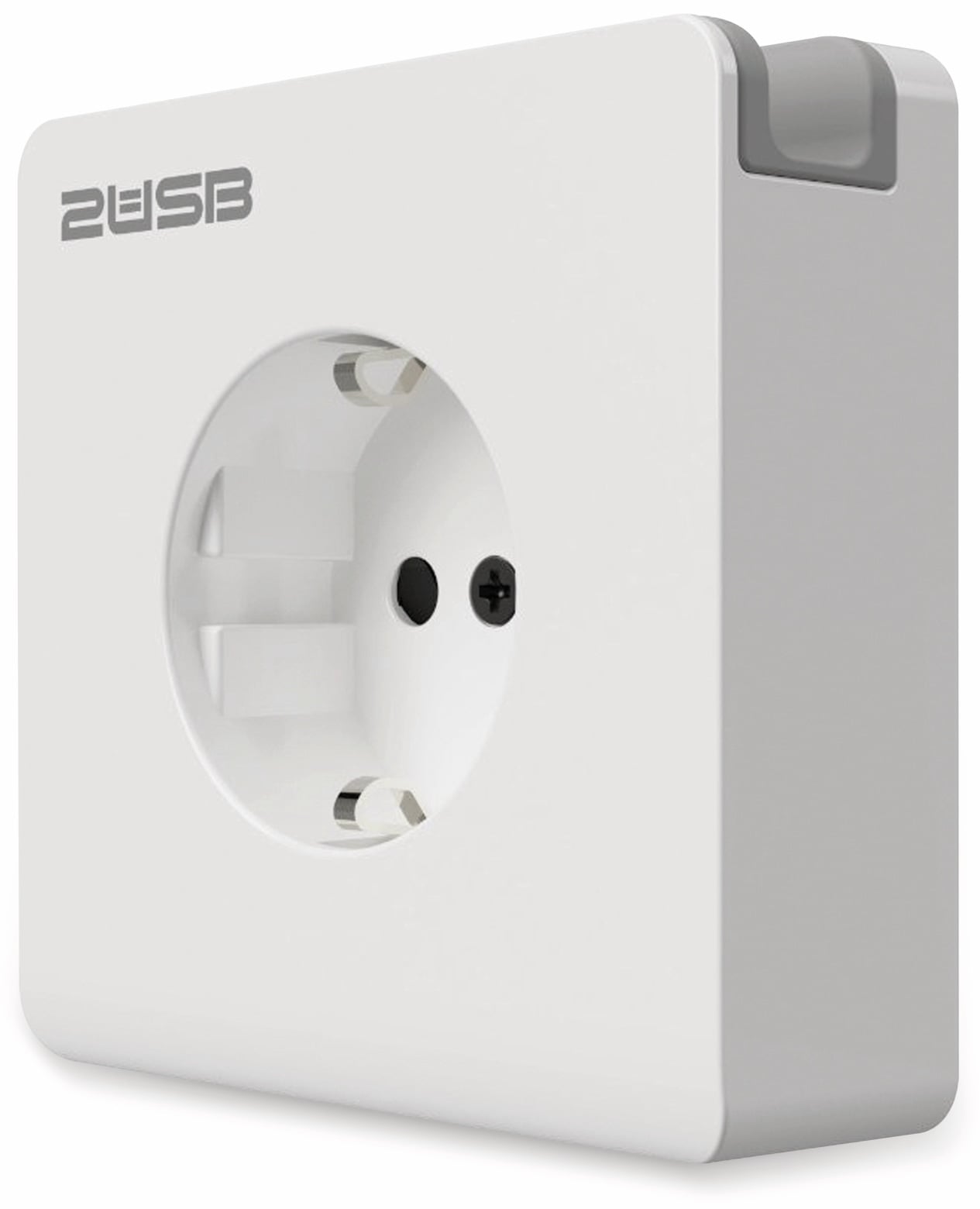 2USB Schutzkontakt-Steckdose easyCharge 8080, AP, 2x USB, 2,4A, Handyhalter