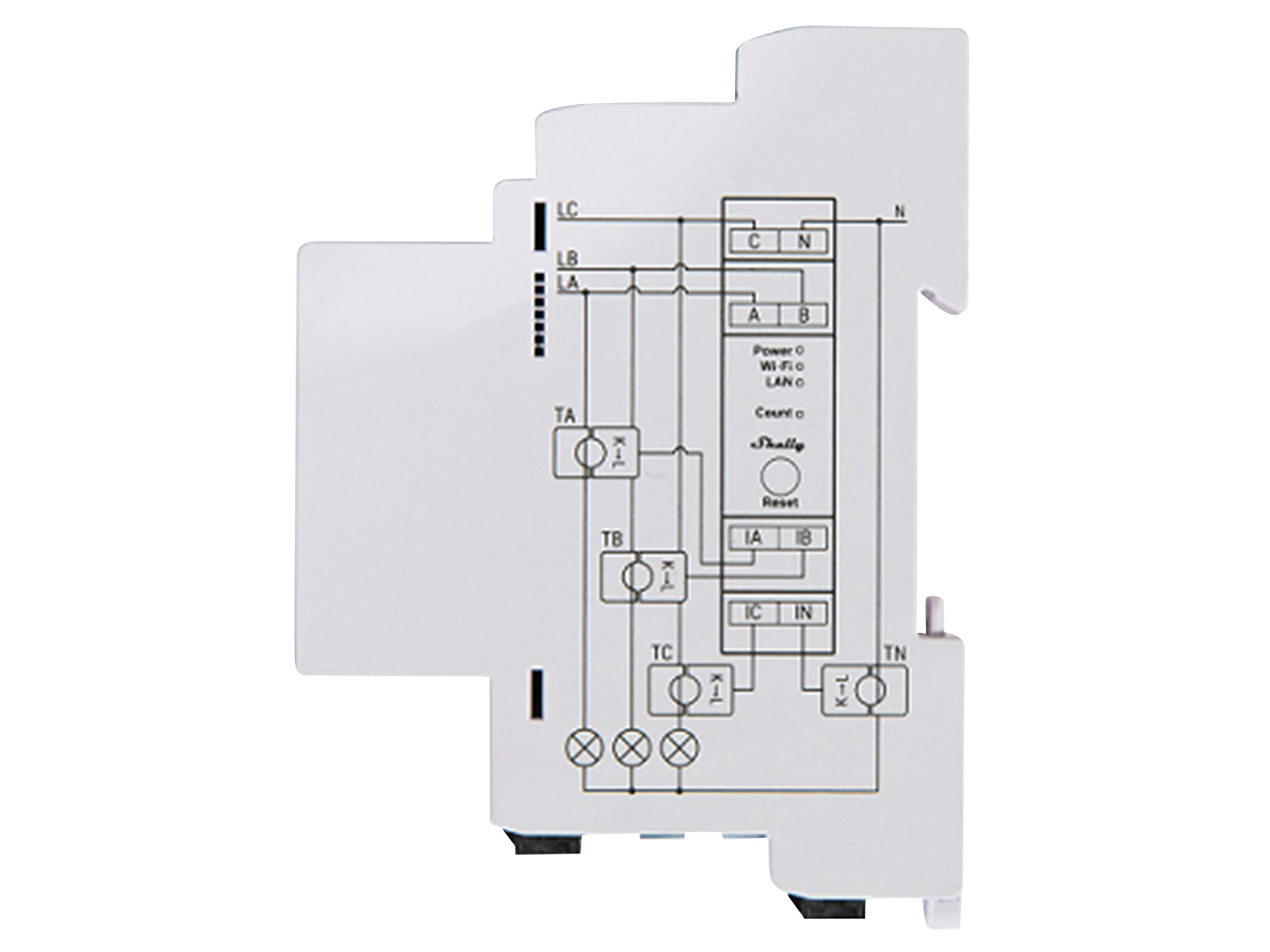 SHELLY Energiekosten-Messbundle, WLAN-Stromzähler Pro 3EM + WLAN-Steckdose Plus Plug S