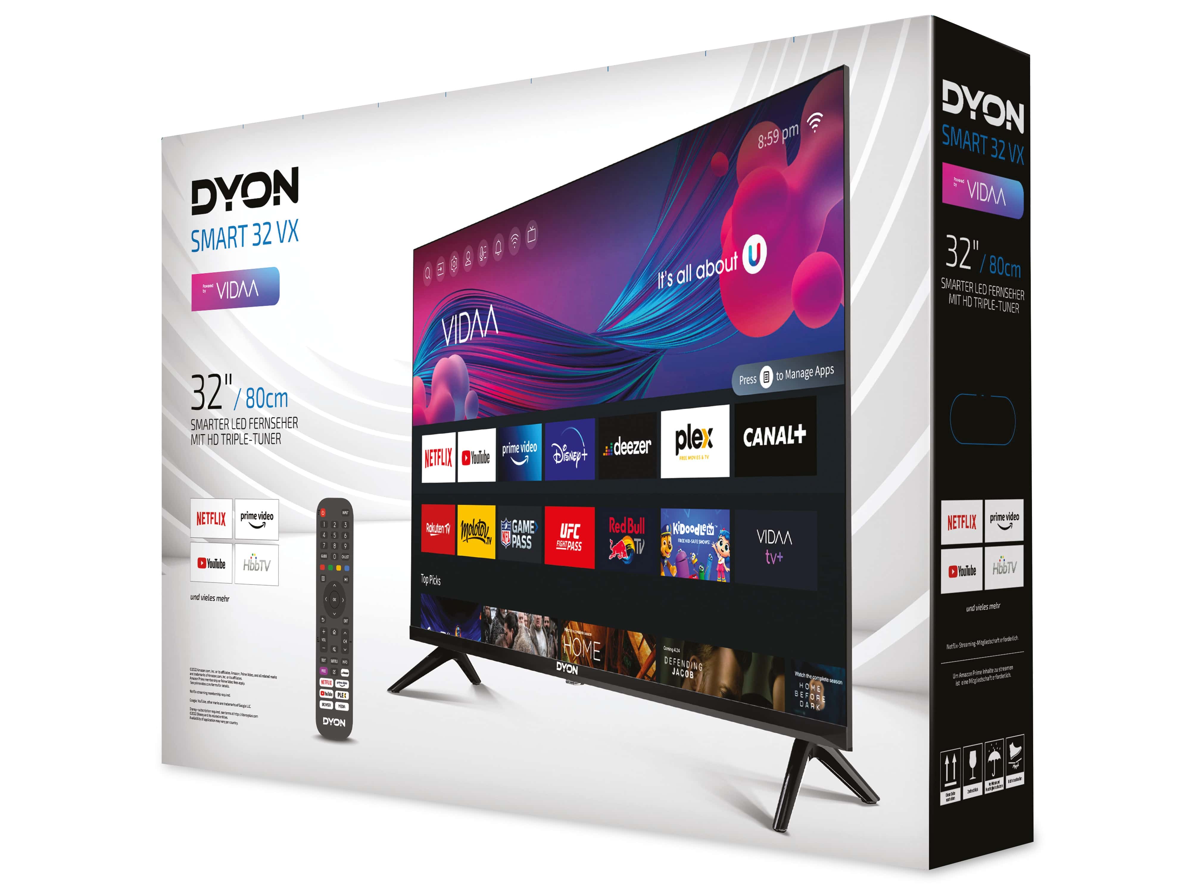 DYON LED-TV Smart 32 VX, 80 cm (32"), EEK: F, mit VIDAA