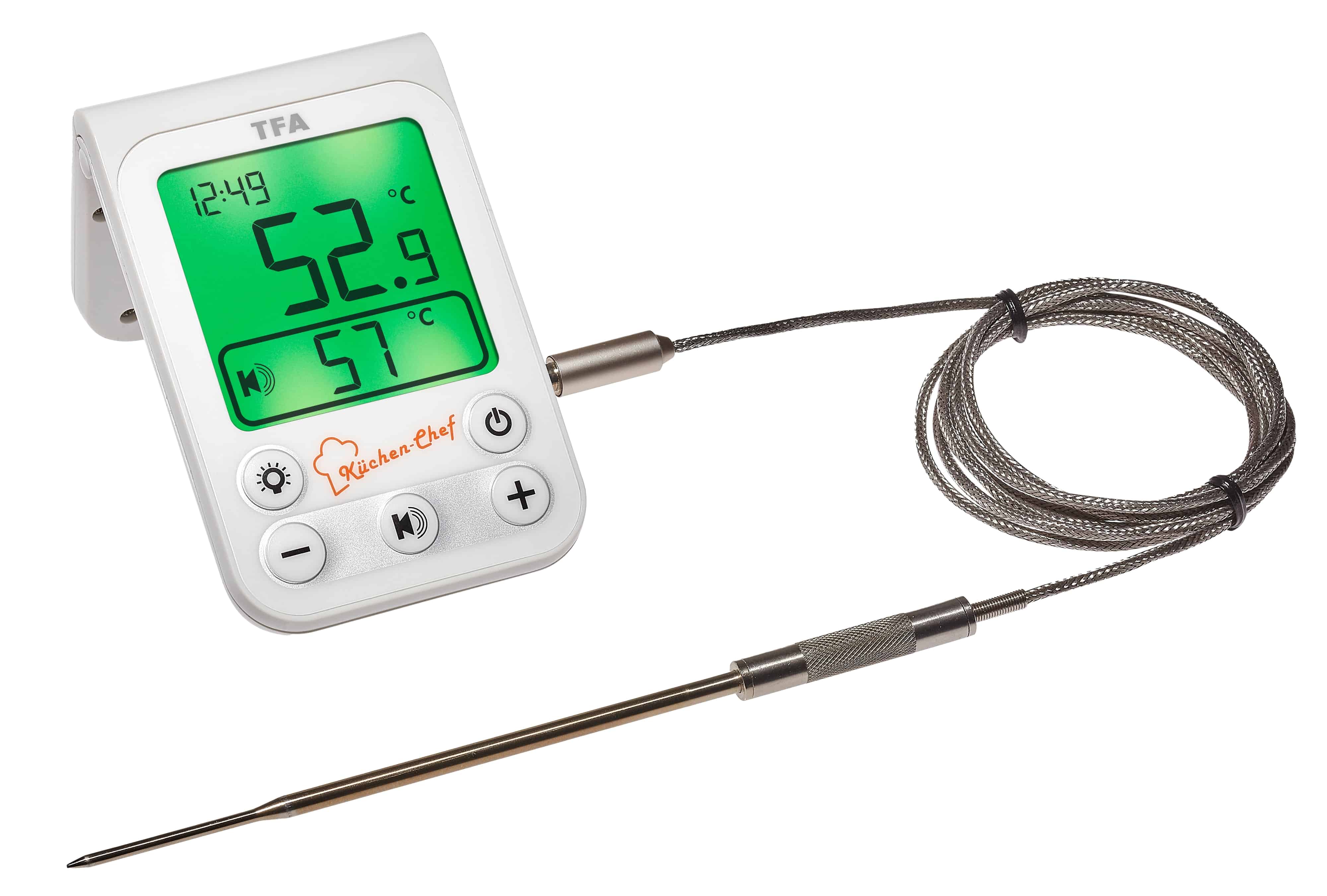 TFA Digitales Grill-Bratenthermometer Küchen-Chef, 14.1510.02