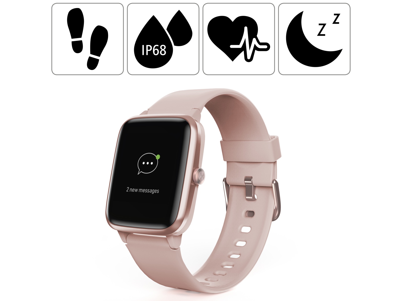 HAMA Smartwatch Fit Watch 5910, rosa