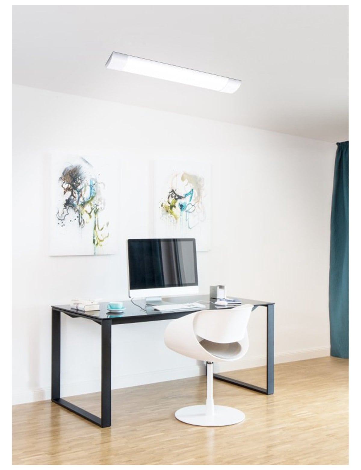 MÜLLER-LICHT LED-Office Deckenleuchte Scala DIM, 26 W, 2700 lm, 4000 K, 613 mm, dimmbar