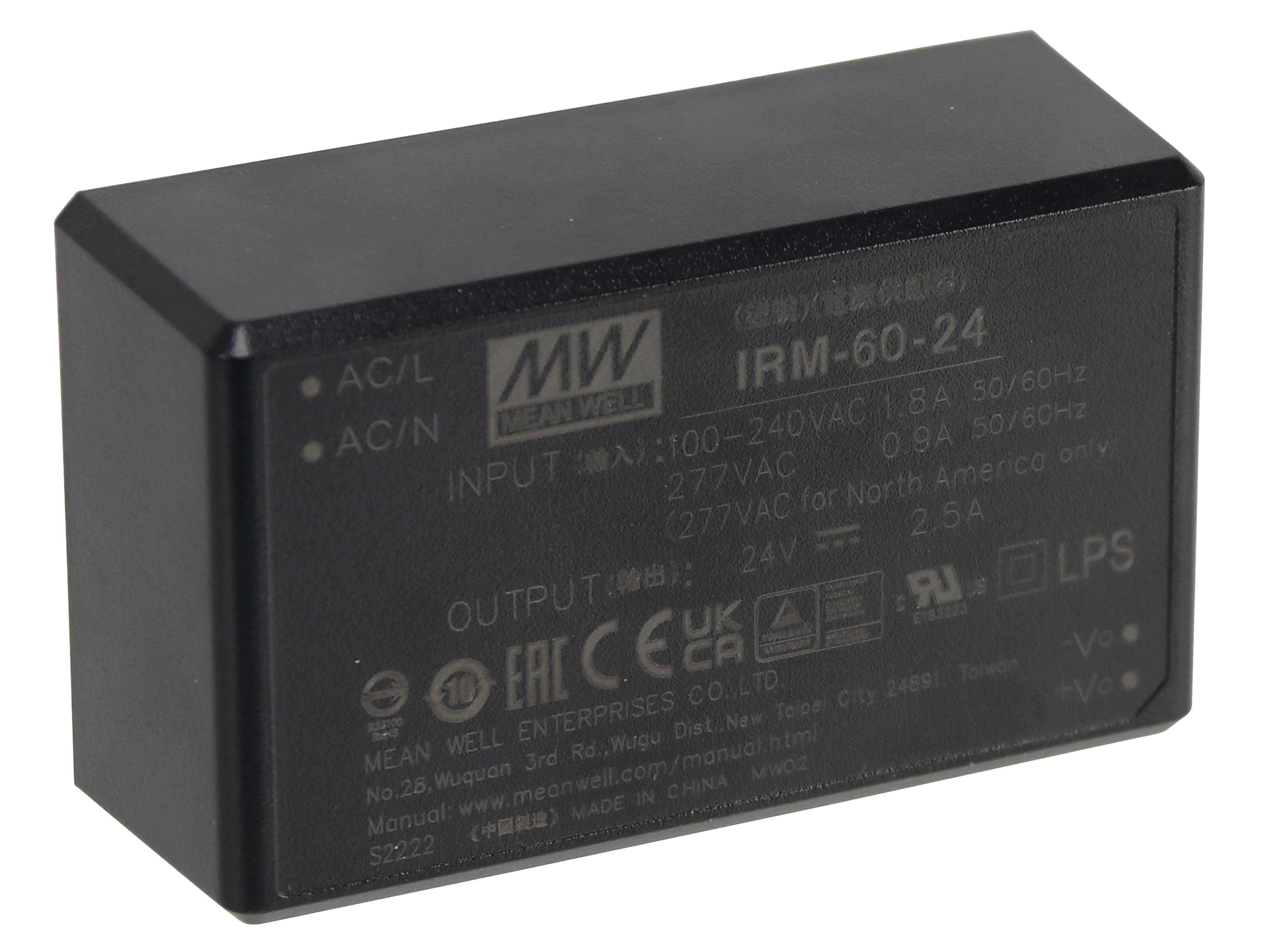 MEAN WELL AC/DC-Printnetzteil IRM-60-24, 24 V-/2,5 A, 60 W