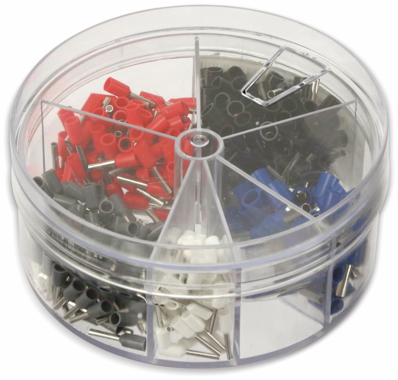 Sortiment Aderendhülsen 0,5 mm² - 2,5 mm², 400 Stück, in Kunststoffbox 