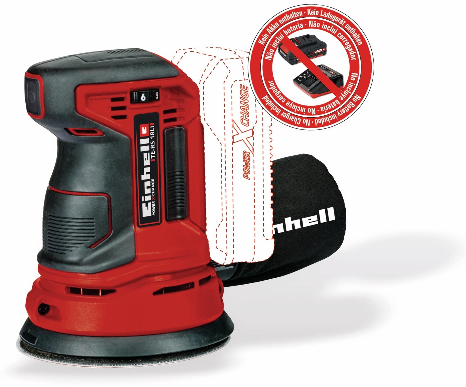 EINHELL Akku-Exzenterschleifer TE-RS 18 Li Kit (1x 4,0 Ah)