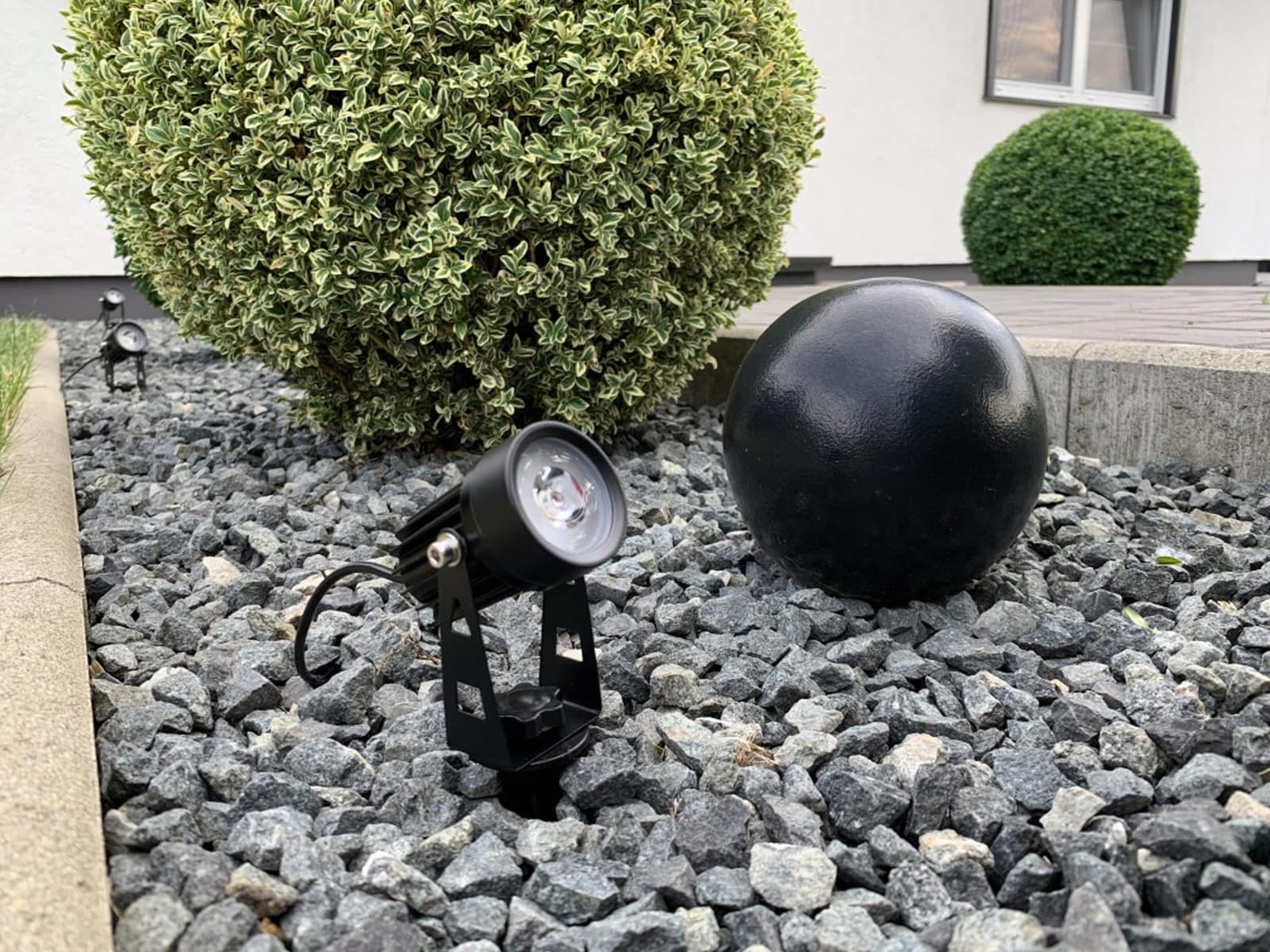 BOLD LIGHTING LED Solar-Gartenleuchten-Set Simon, 3x 1 W, 70 lm, 3000 K, IP65, schwarz