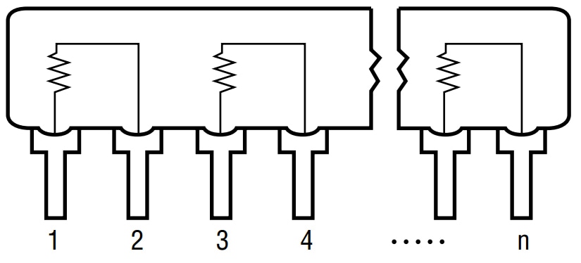 TANCAP TECHNOLOGY Widerstands-Netzwerk, 8P/4R, SIP, 10 kΩ 2%