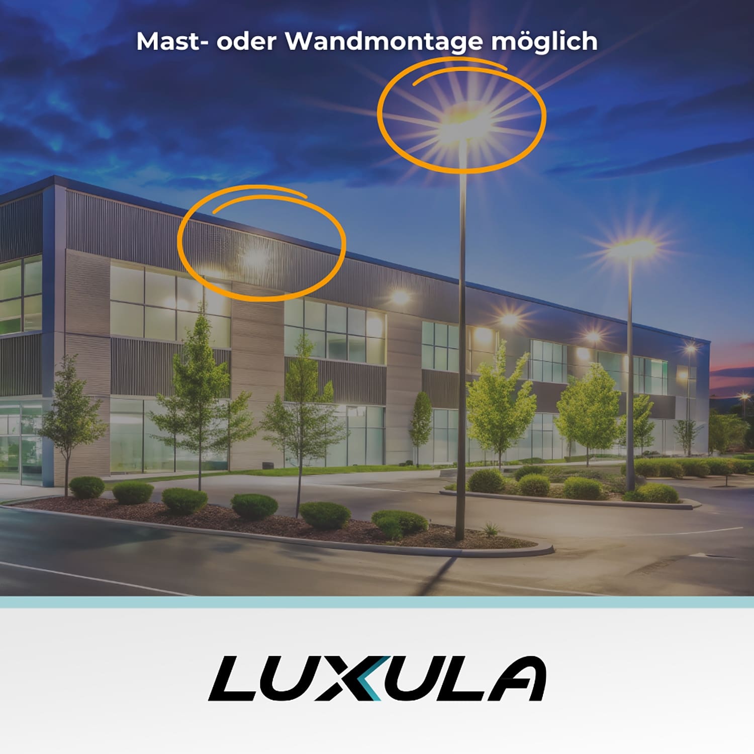 LUXULA LED-Straßenleuchte LX800100, 50W, 6000lm, 4000K, neutralweiß, IP65