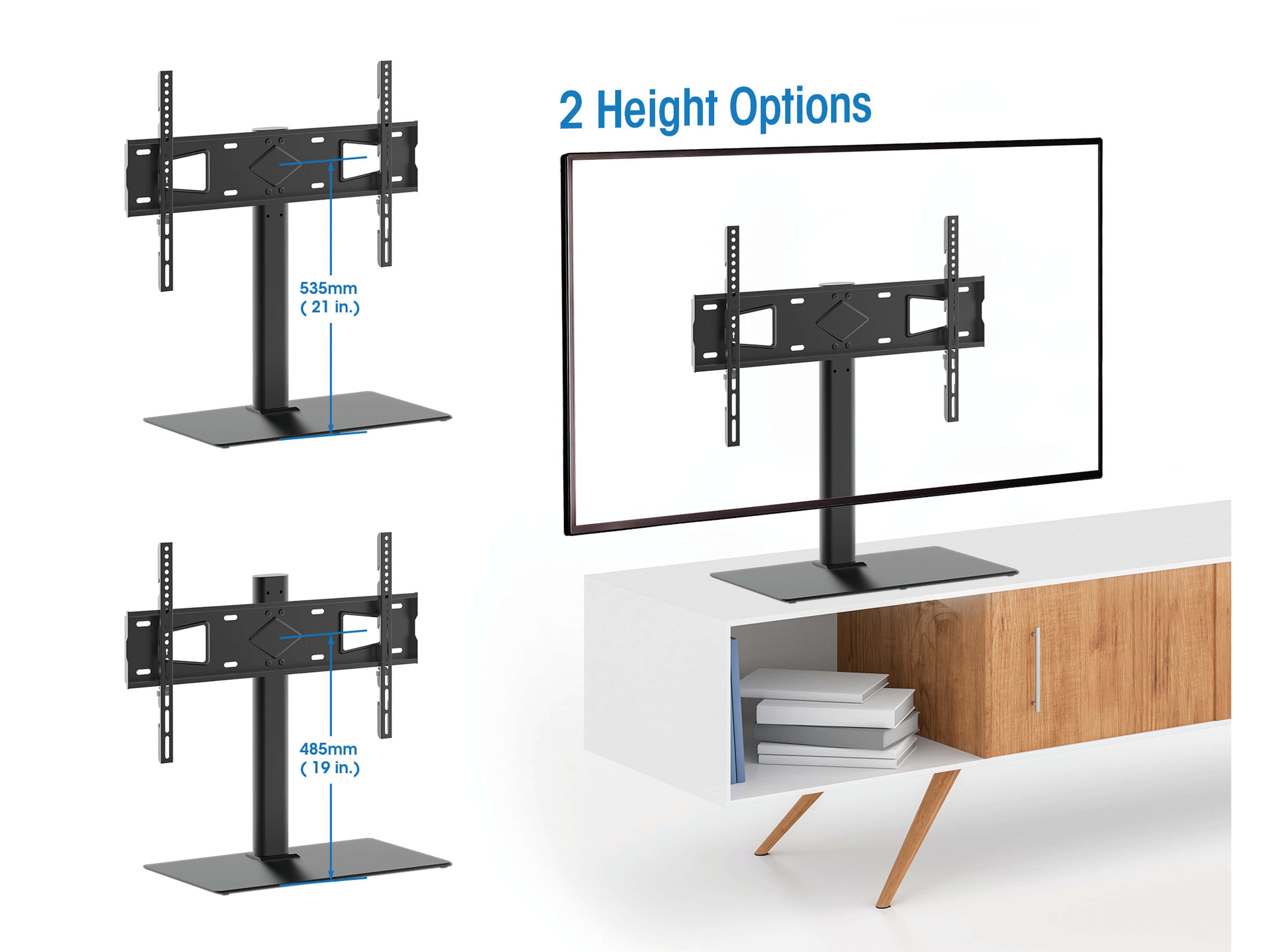 MANHATTAN TV-Ständer für Monitore von 32" bis 65" höhenverstellbar, bis zu 45 kg