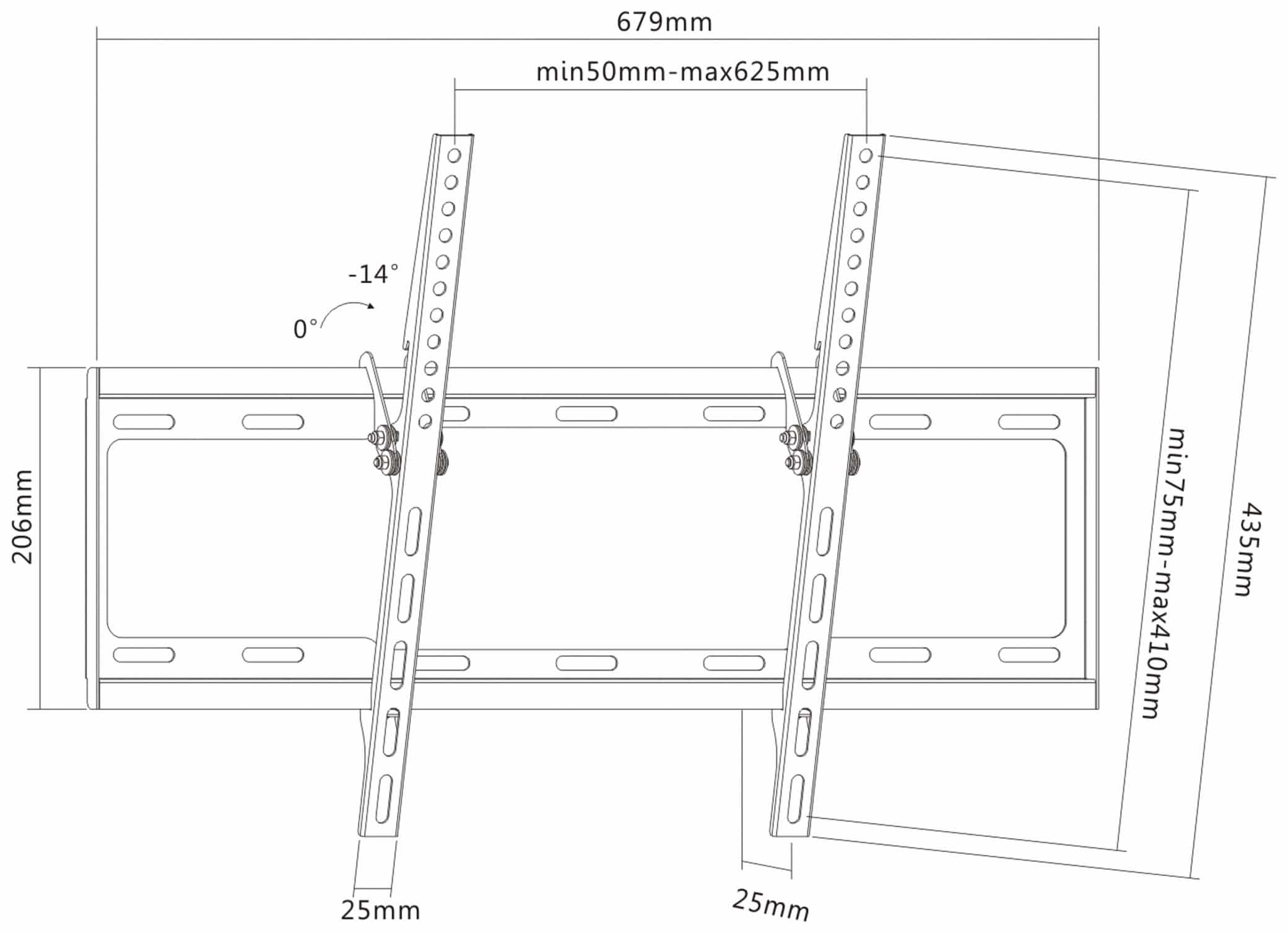 PUREMOUNTS TV-Wandhalter PM-BT600, VESA 600x400mm