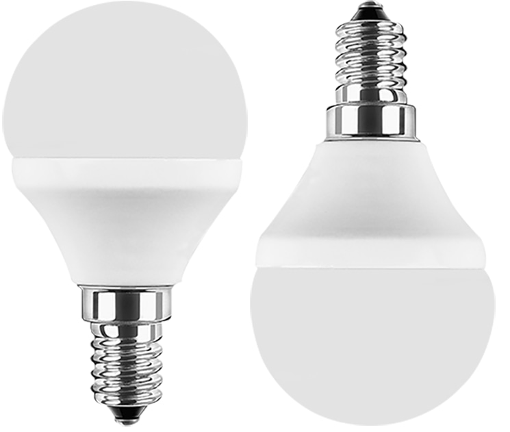 BLULAXA LED-SMD-Lampe, G45, EEK: G, E14, 3 W, 250 lm, 2700 K, 2 Stück