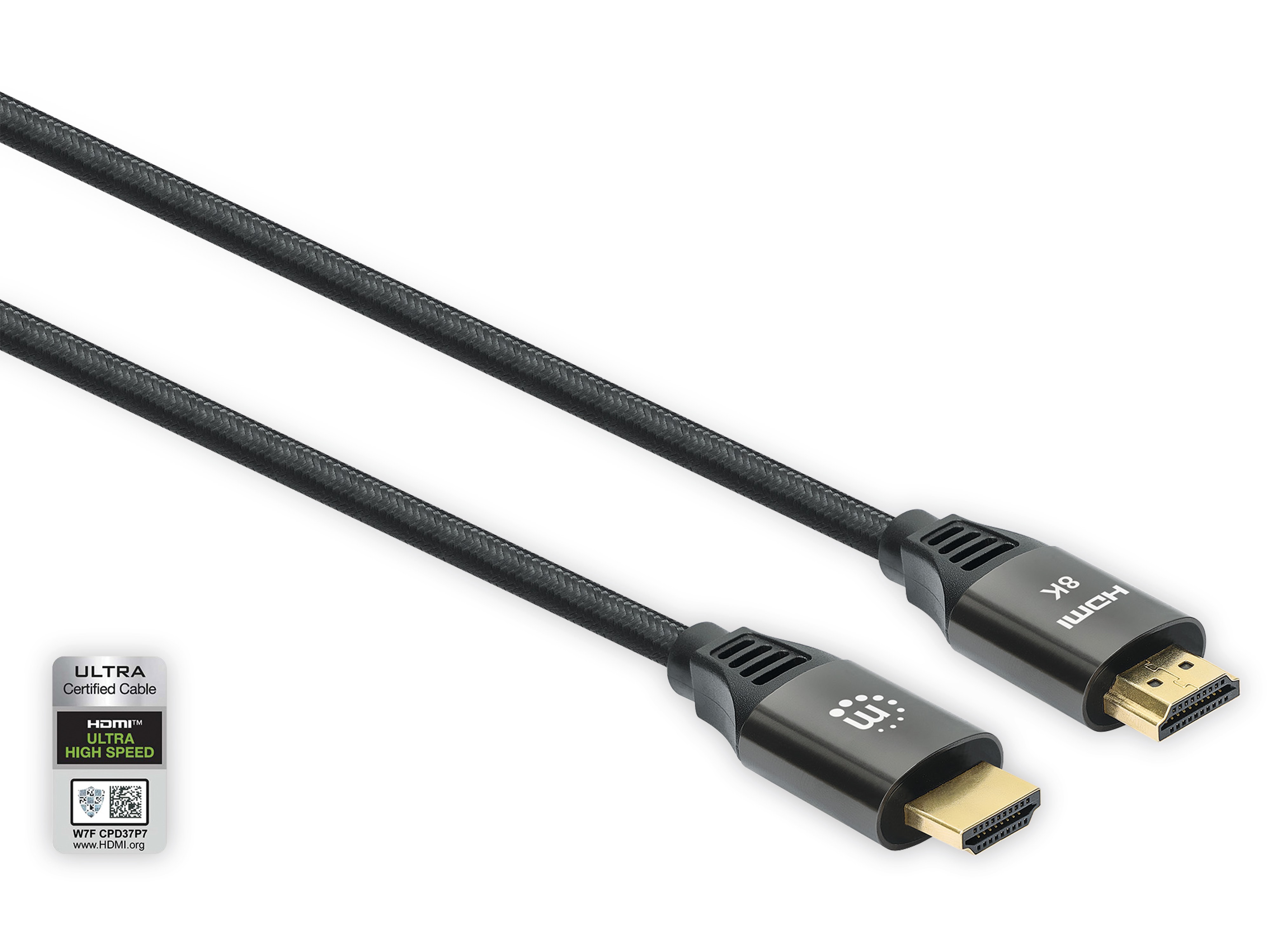 MANHATTAN Ultra HDMI-Kabel, 1 m, schwarz