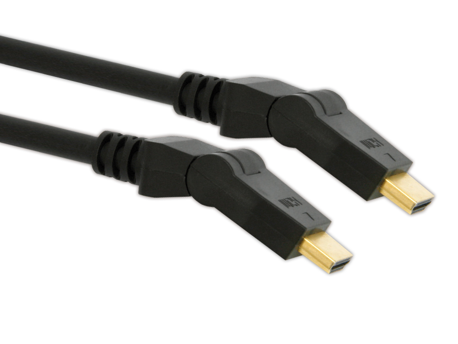 S-IMPULS HDMI-Kabel, HIGH SPEED with ETHERNET, 2x 180°, 1 m, schwarz