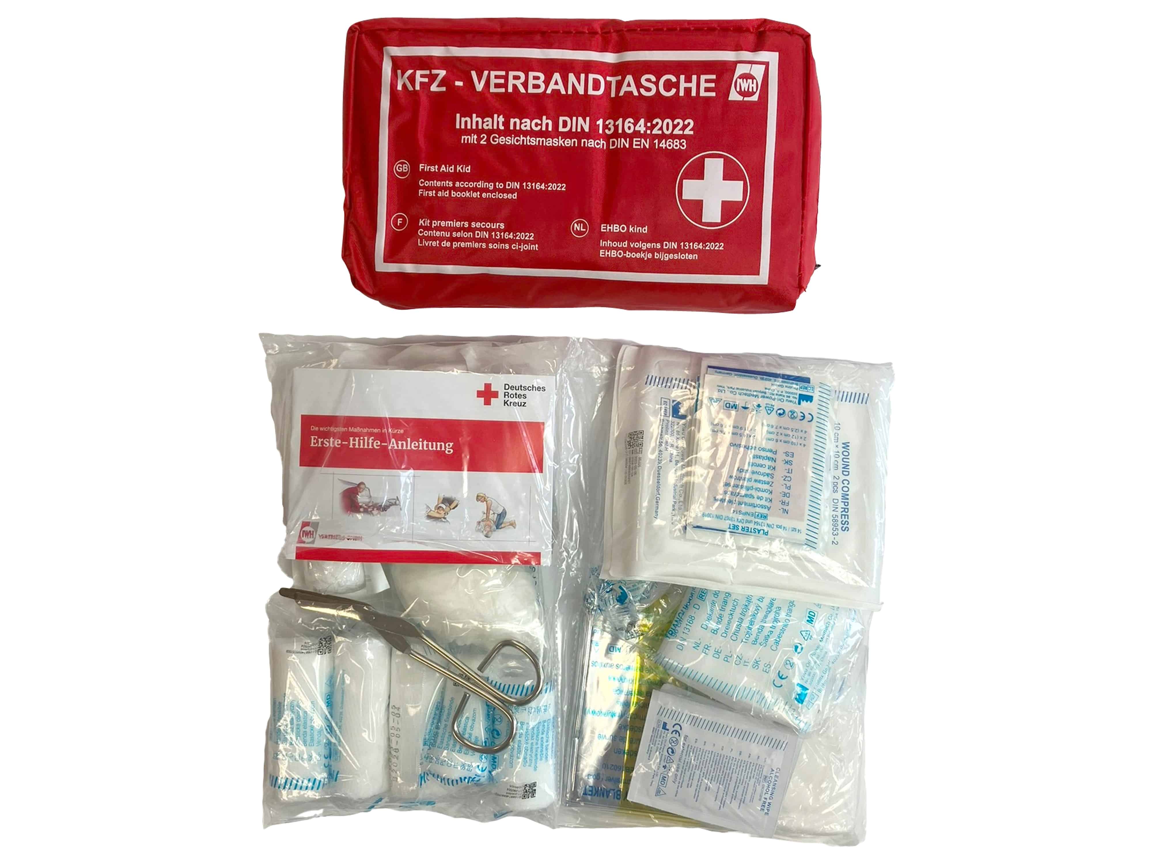 IWH KFZ-Verbandstasche 023511, rot, DIN 131064:2022