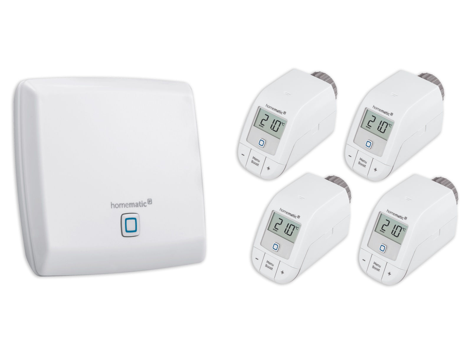 HOMEMATIC IP Vorteils-Set Heizen, 4x Thermostate, 1x Access Point