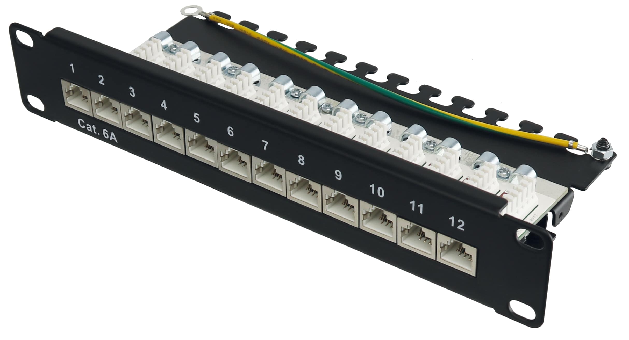 RED4POWER CAT.6a Patchpanel R4-N106S, 12-fach, 10", schwarz