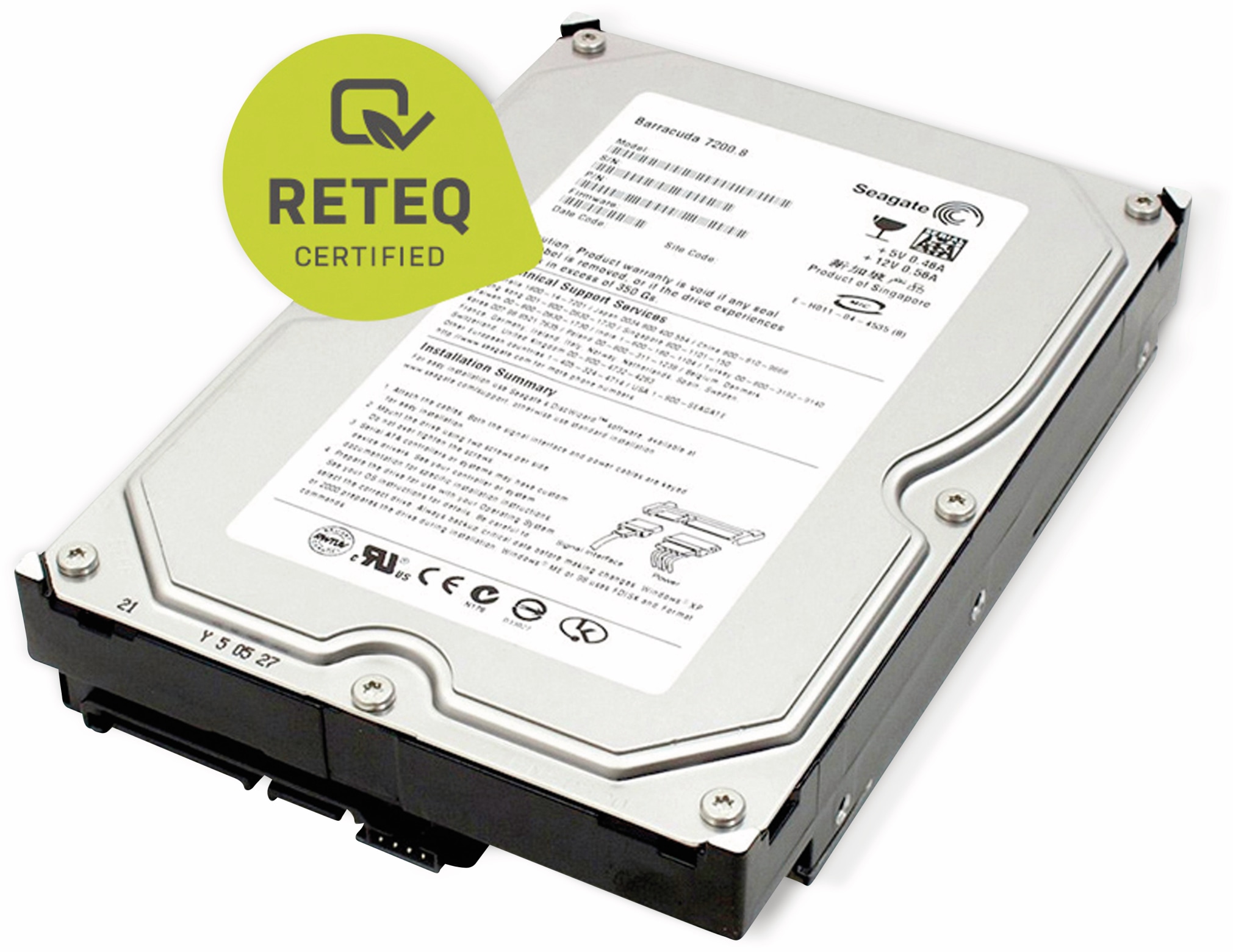 Seagate SATA-HDD 3,5", 250 GB, Pulled