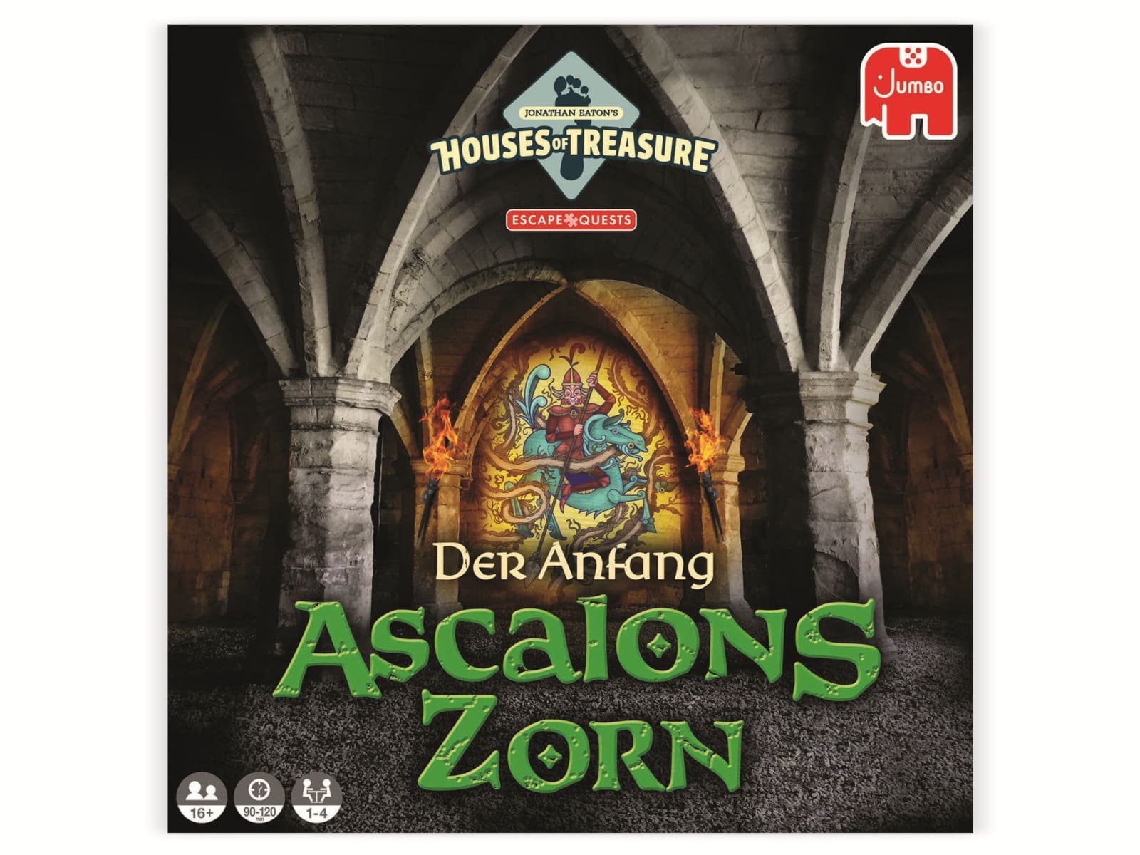 JUMBO Spiele Partyspiel, 19838, Houses of Treasure - Escape Quest - Der Anfang: Ascalons Zorn