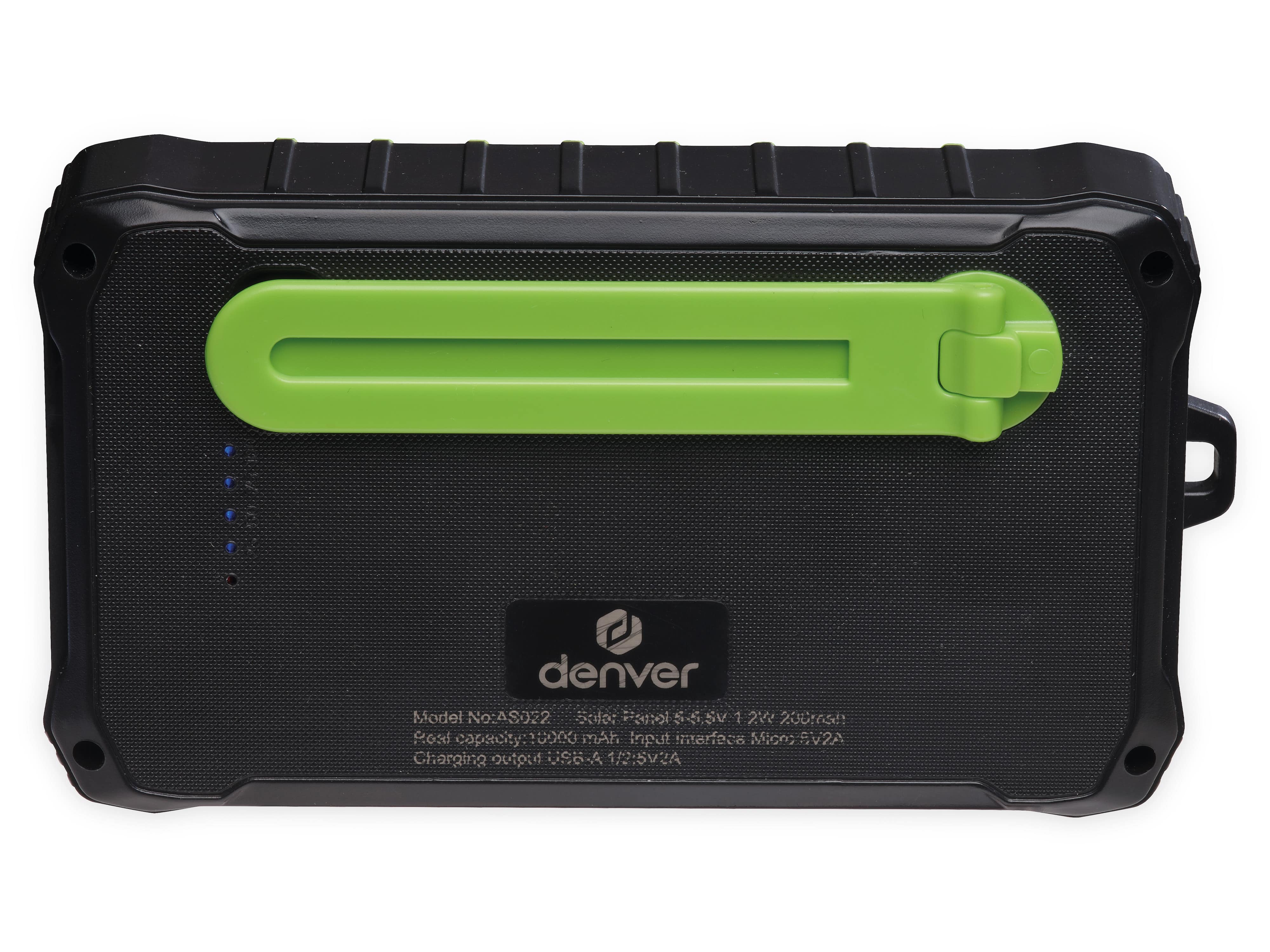 DENVER Solar Powerbank PSO-10012, 10.000 mAh, 2x USB-A