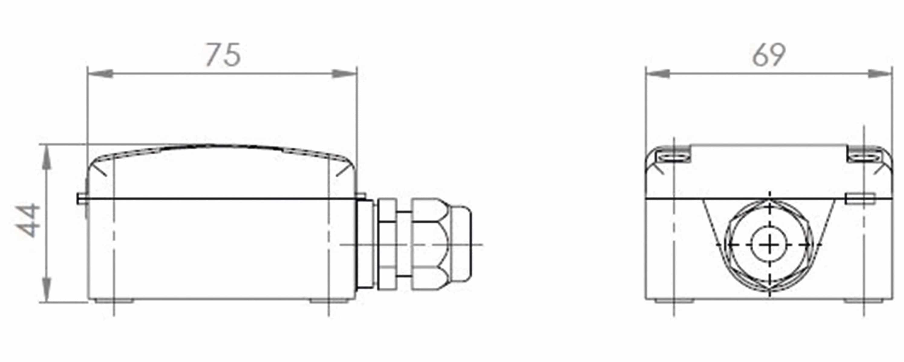 Außentemperaturfühler mit Sensor NTC 10 kΩ