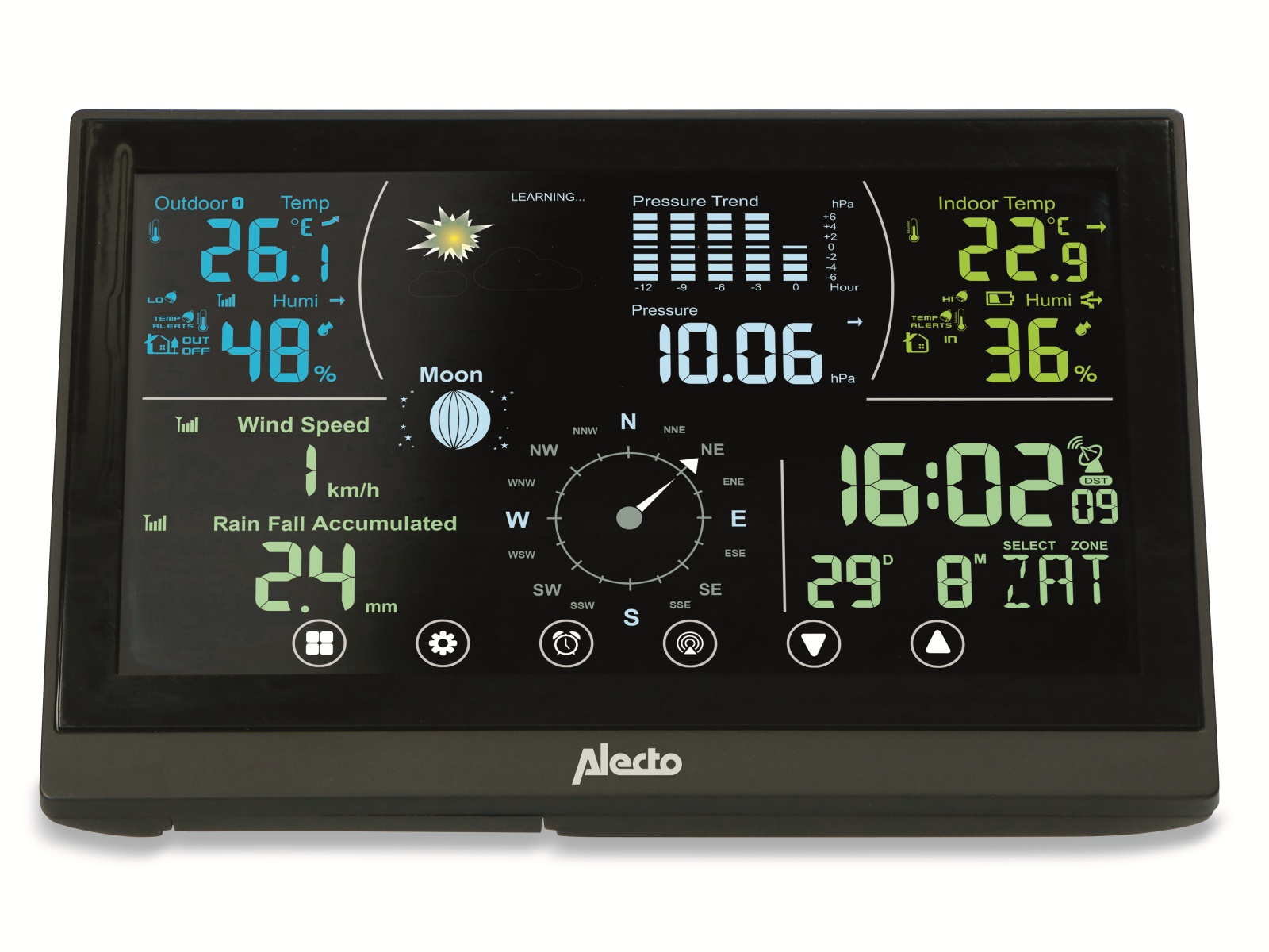 ALECTO Wetterstation WS-3850, schwarz