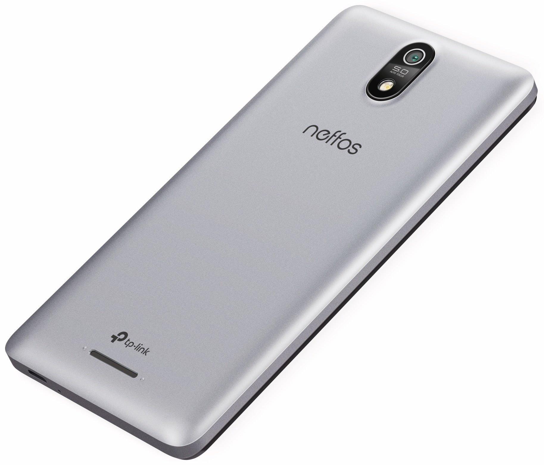 neffos Smartphone TP-LINK C5S, 5“, 8 GB, grau, inkl. 3350 mAh Powerbank