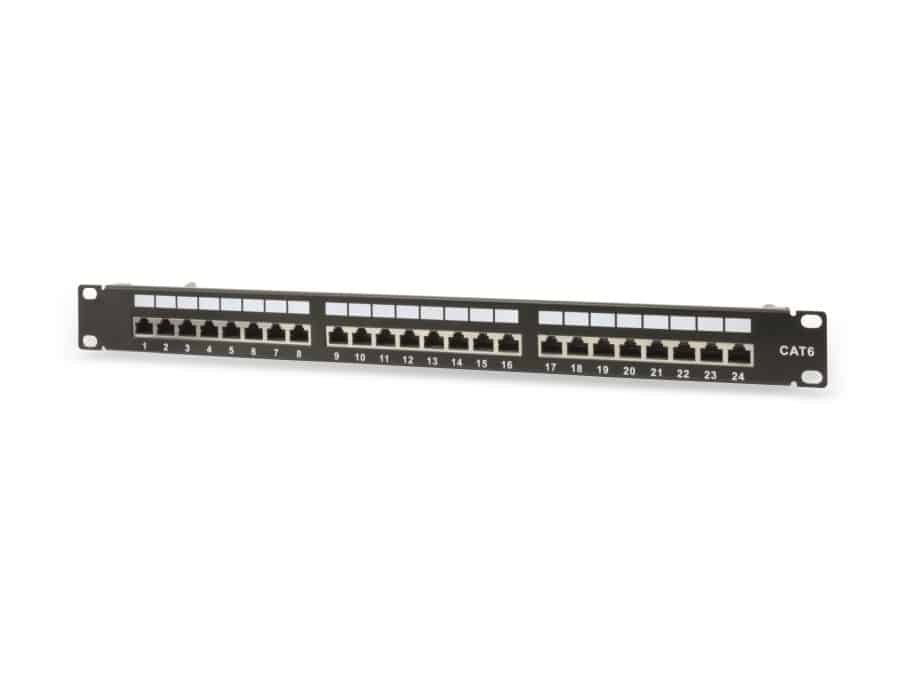 RED4POWER CAT.6 Patchpanel R4-N118S, 24-fach, 19", schwarz