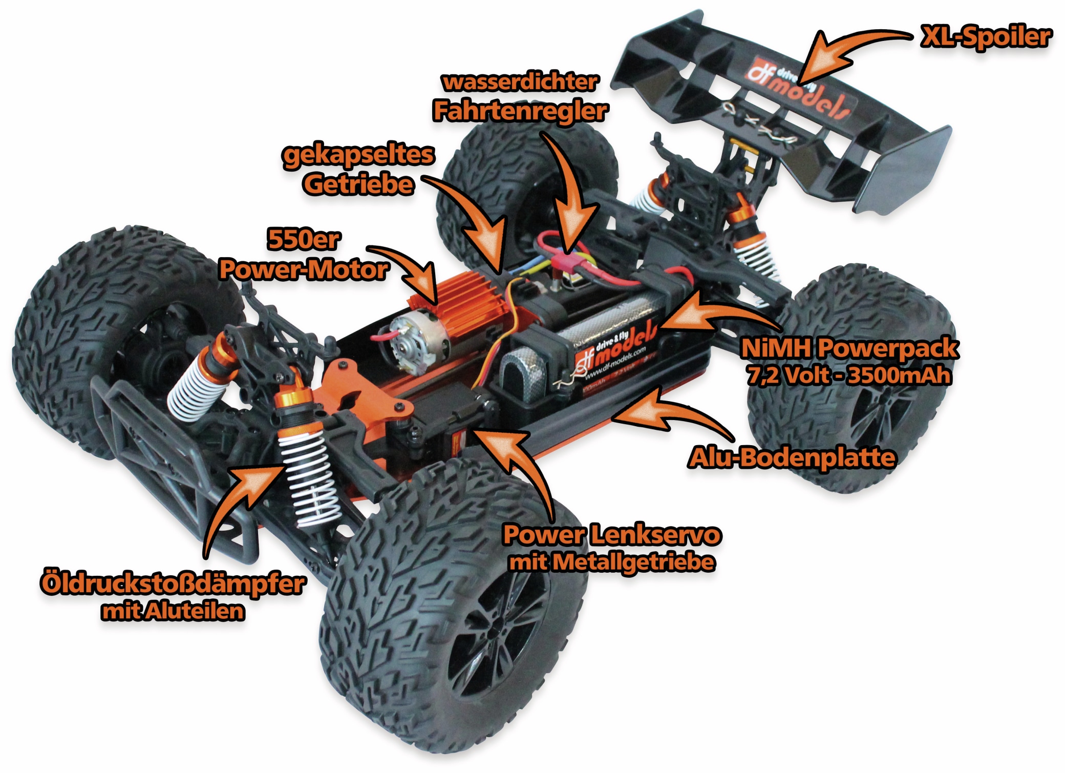 df models Twister brushed 1:10XL Truggy RTR, DF MODELS