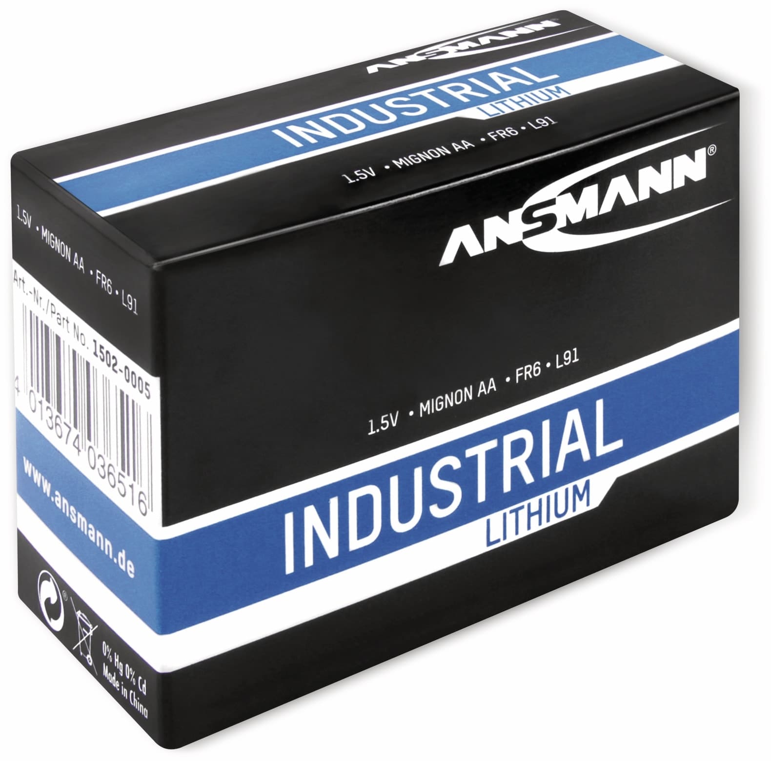 ANSMANN Lithium-Batterie, INDUSTRIAL, Mignon, 10 Stück