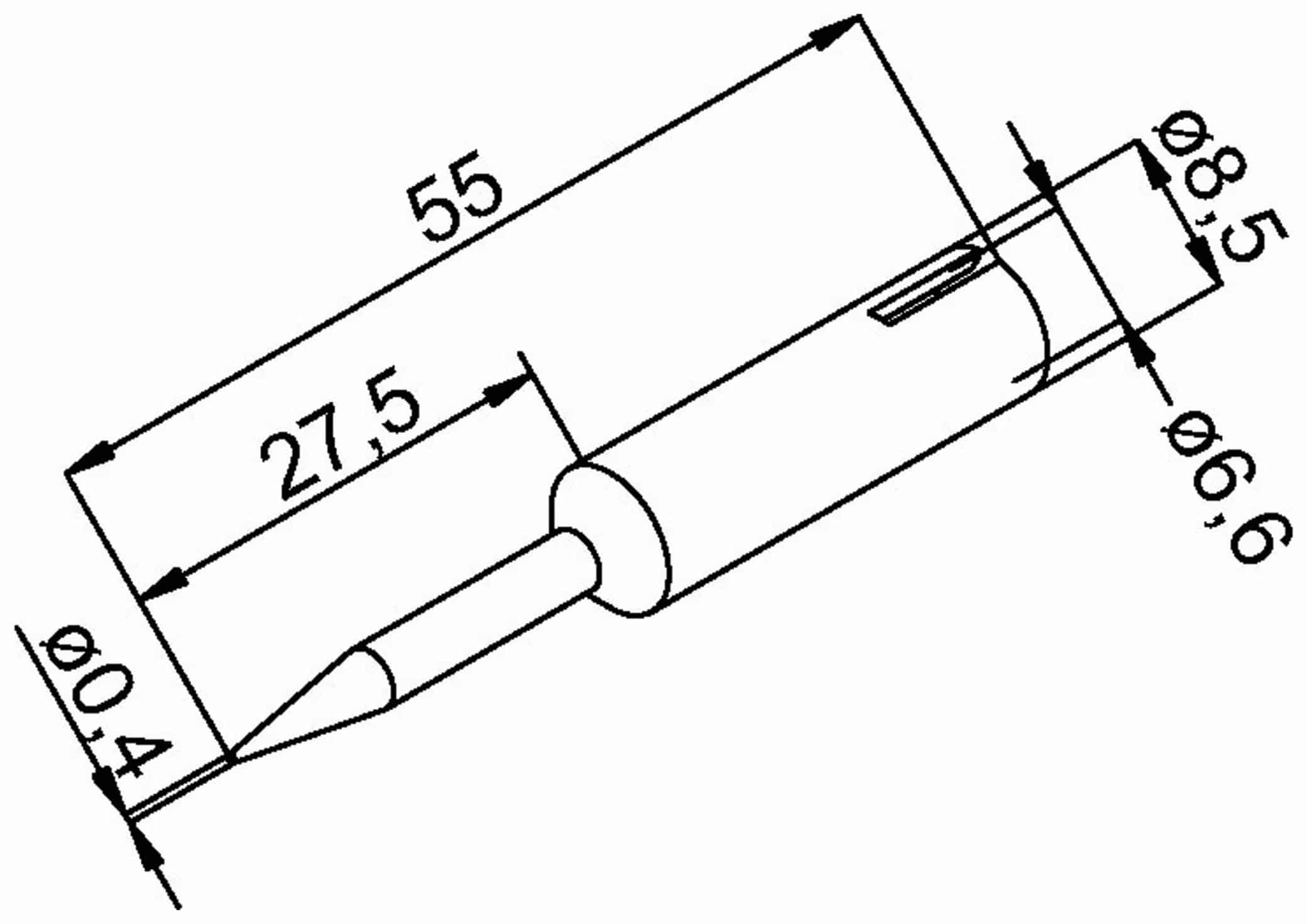 ERSA Lötspitze, 0832UDLF/SB, bleistiftspitz, verlängert, 0,4 mm