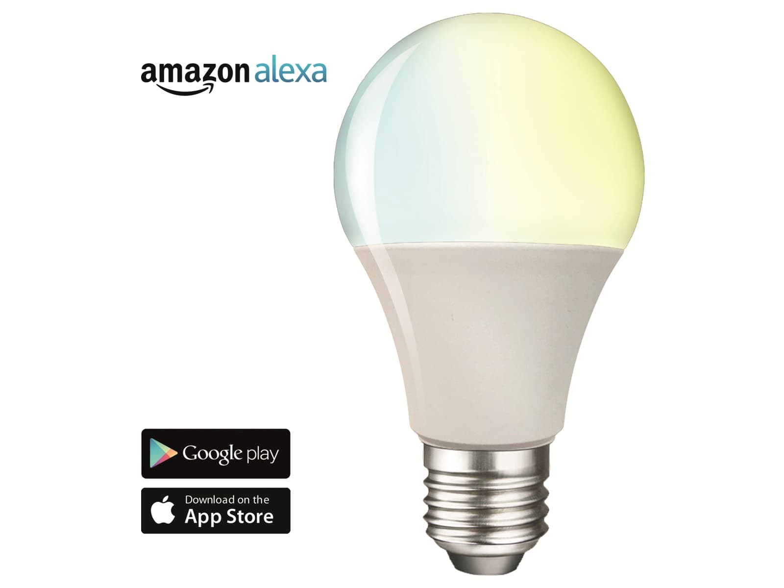 swisstone LED-Lampe SH 330, WLAN, E27, 9 W, EEK: A+, 806 lm, weiß, dimmbar