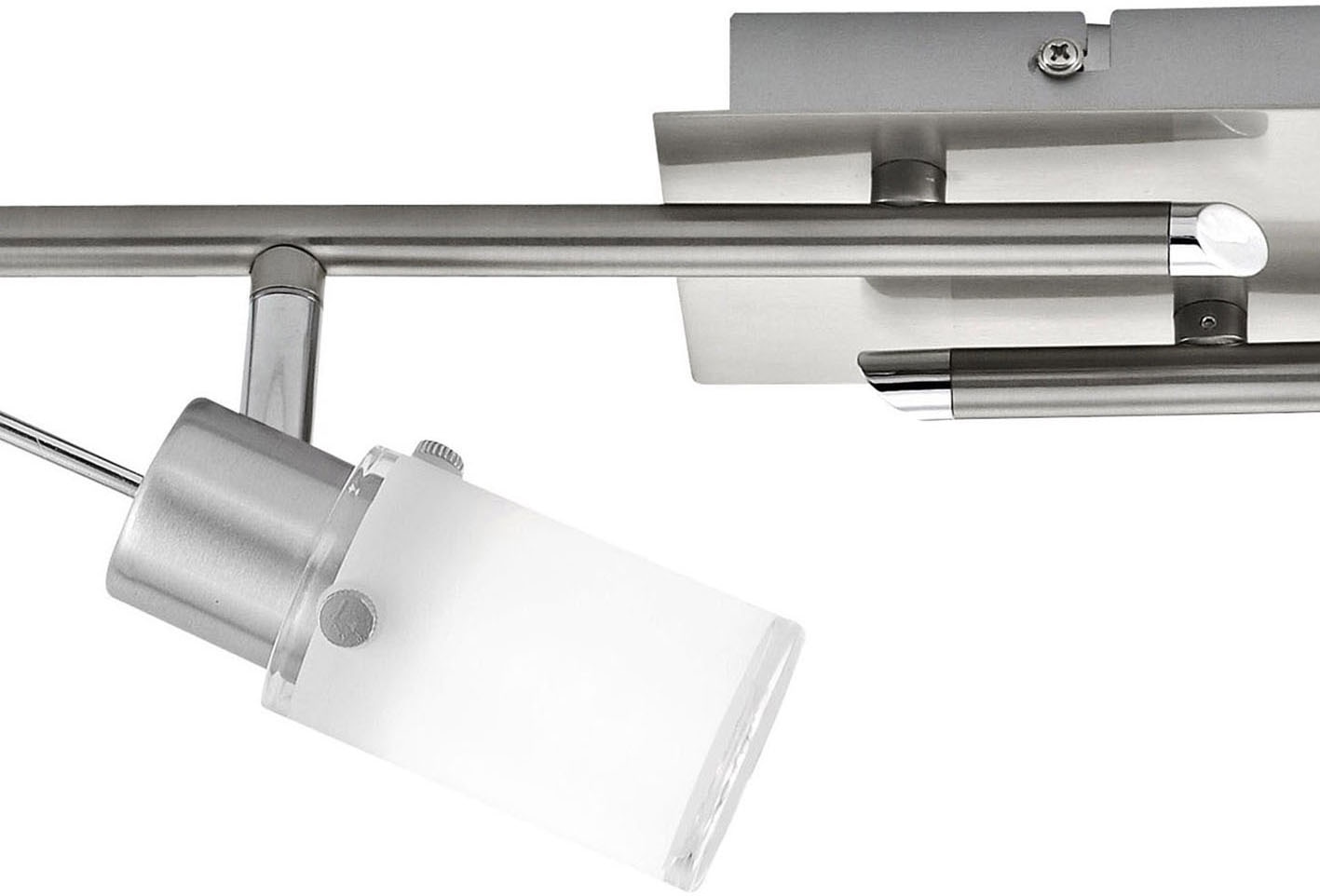 JUST LIGHT LED-Deckenleuchte 11934-55 stahlfarbig, 16W, 1680lm, 3000K