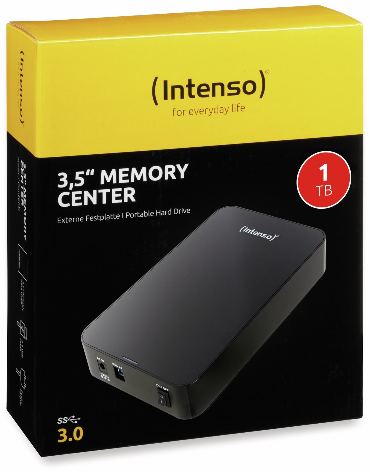 Intenso USB 3.0-HDD Memory Center, 1 TB, 8,9 cm (3,5")