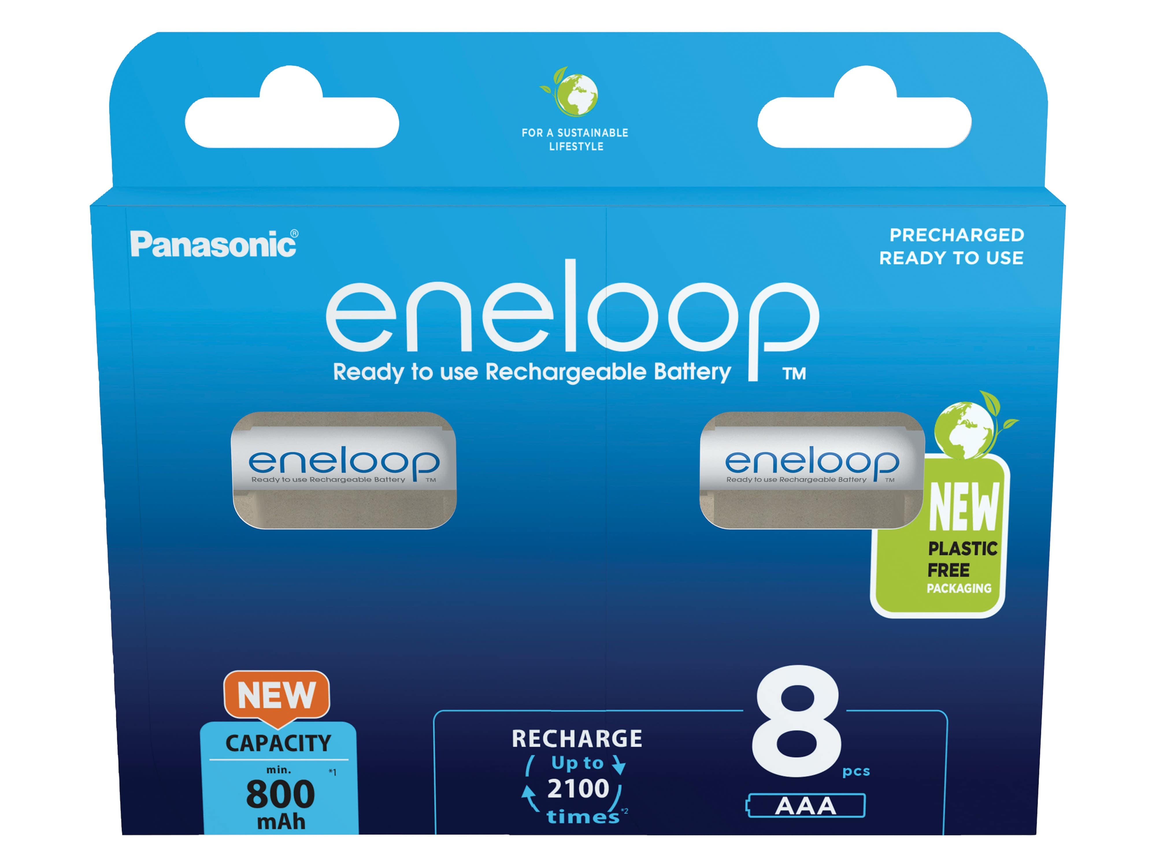 PANASONIC eneloop NiMH-Micro Akku, 800mAh, 8 Stück