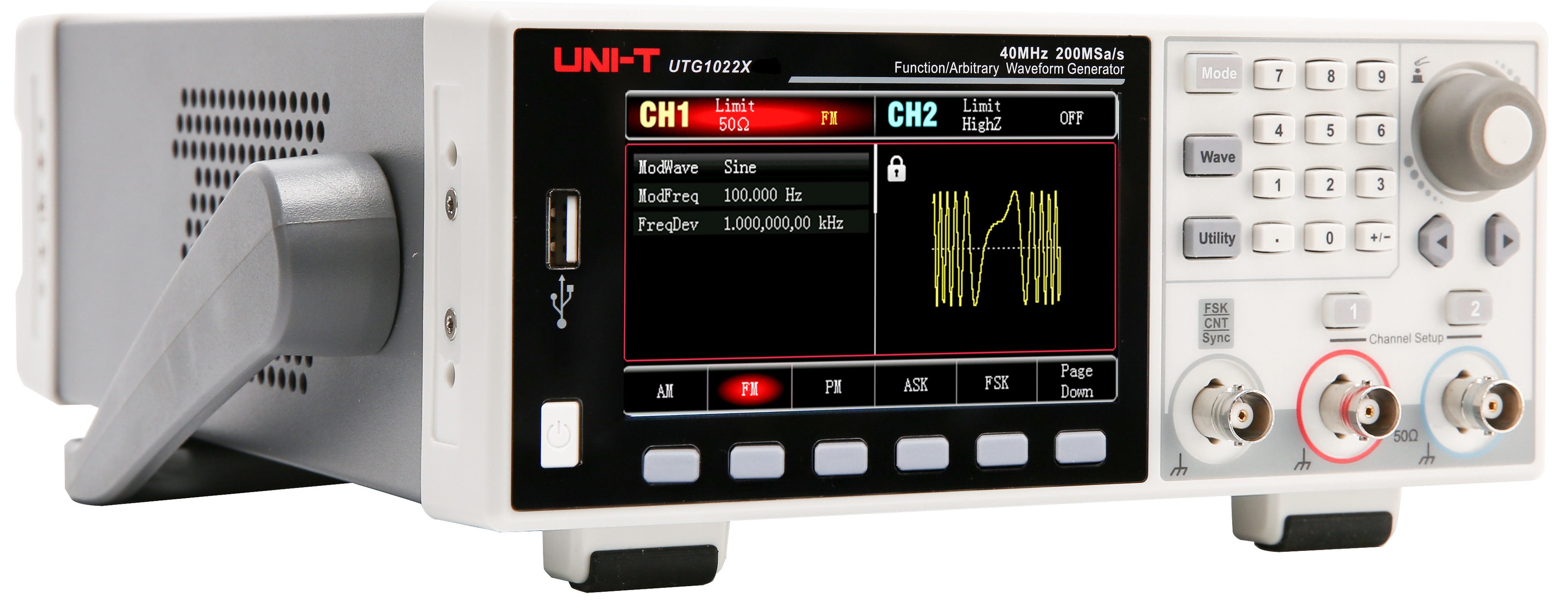 UNI-T Funktionsgenerator UTG1022X, 2 Kanal, 20 MHz