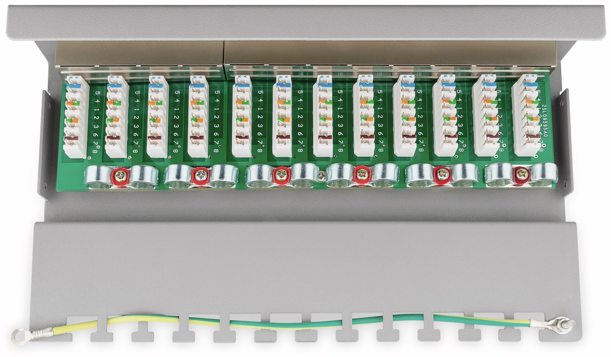 GOOBAY CAT.6 Patchpanel 69306, Mini, 12-fach, STP, grau