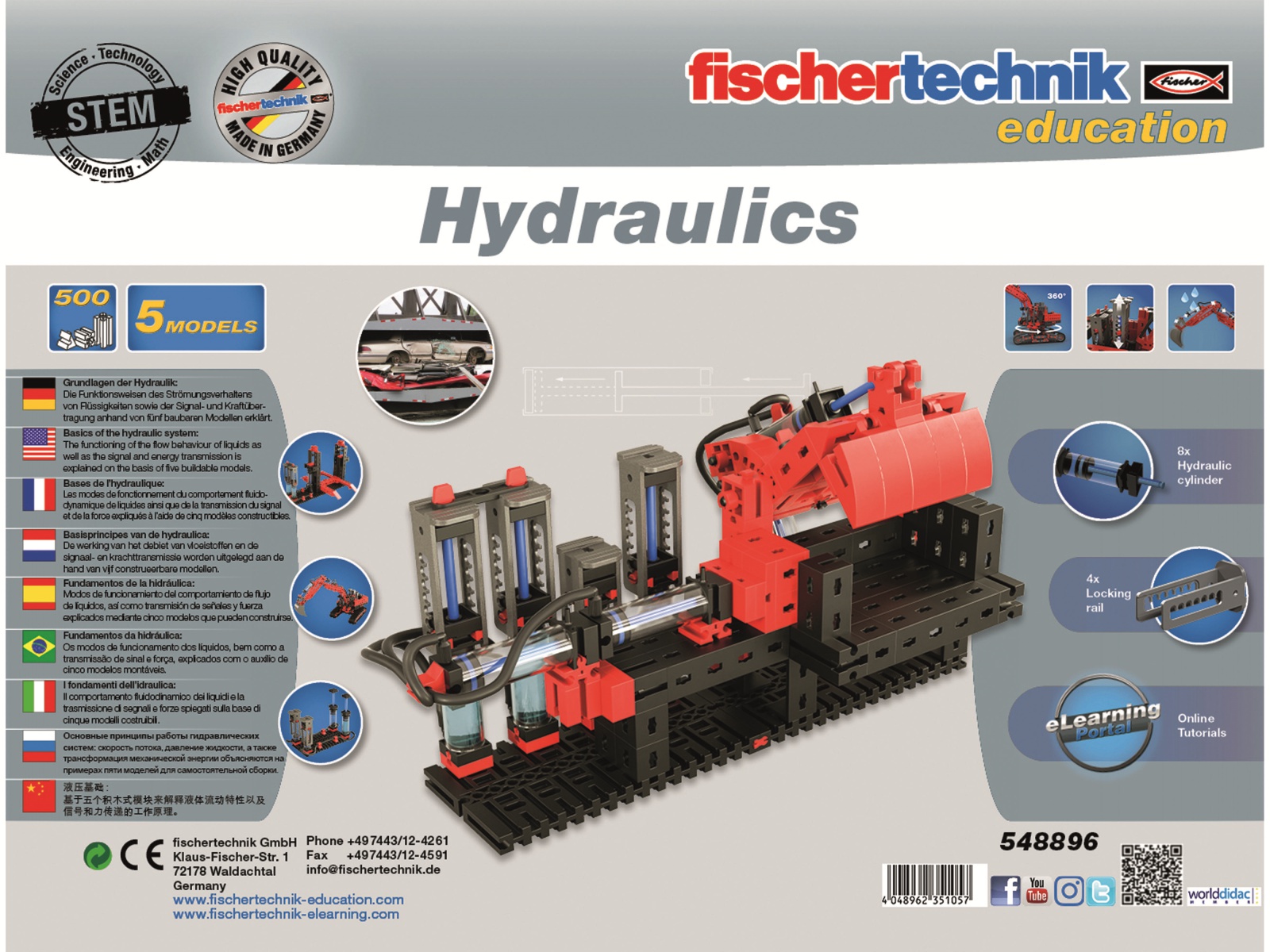 FISCHERTECHNIK Education, 548896, Hydraulics