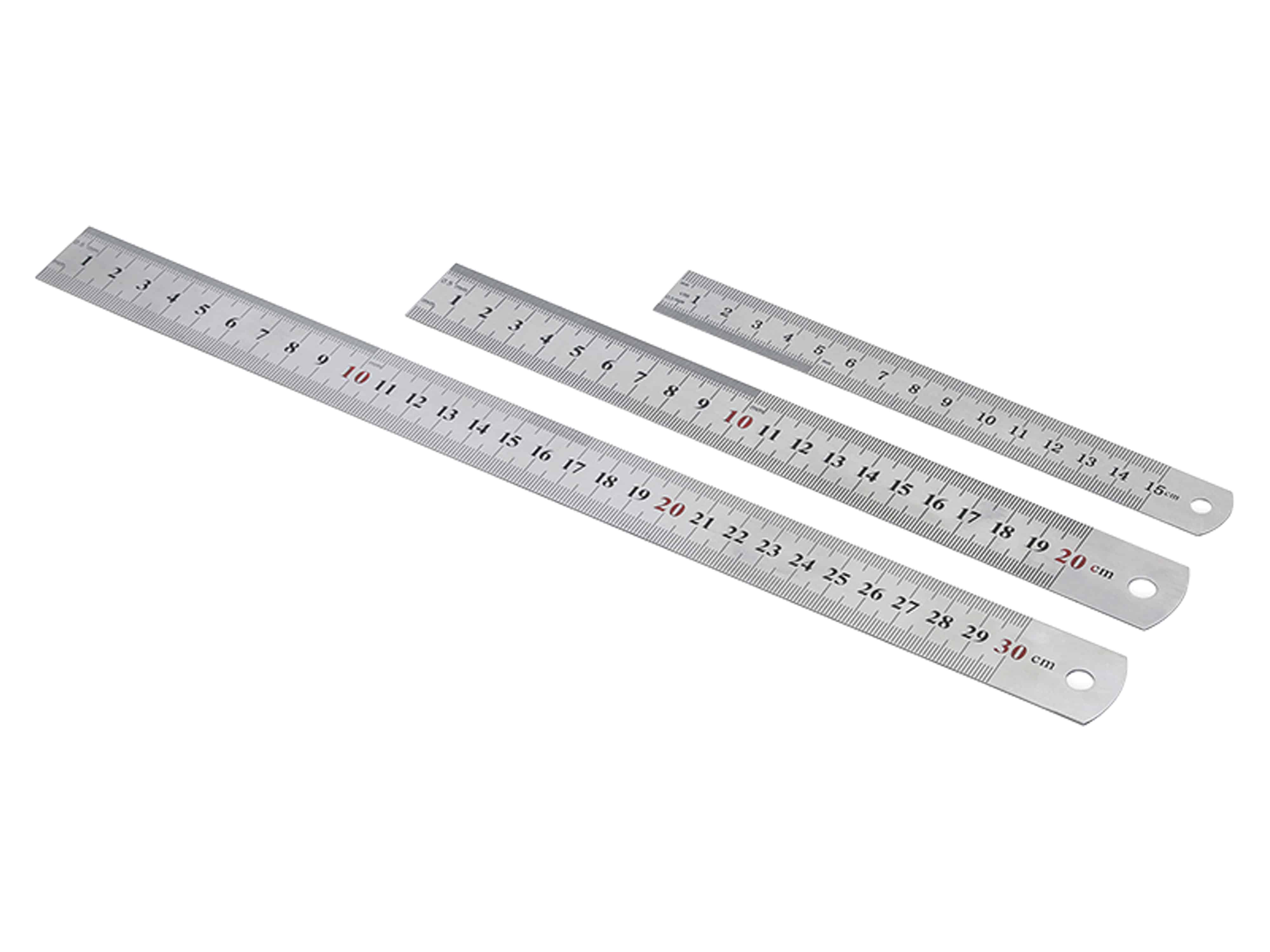 SINTRON Tools Stahllineal-3er-Set 207909, 15/20/30 cm