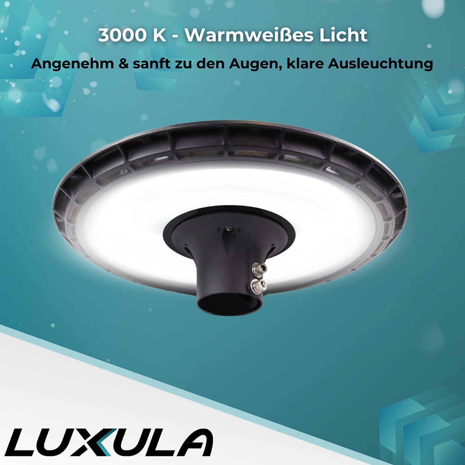 LUXULA LED-Straßenleuchte LX800112, rund, 120W, 12000lm, 3000K, IP65